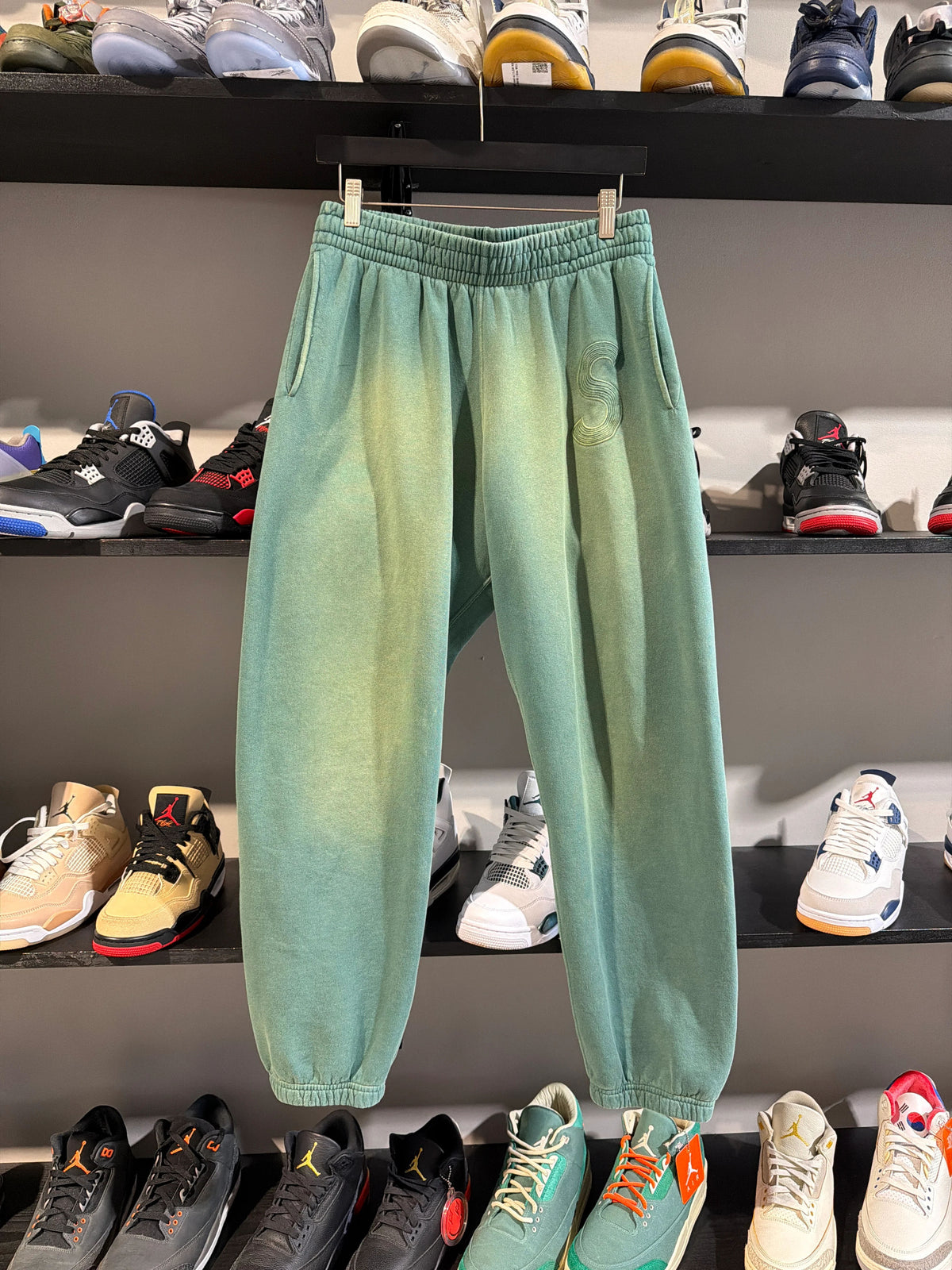 Washed Green Supreme Sweats