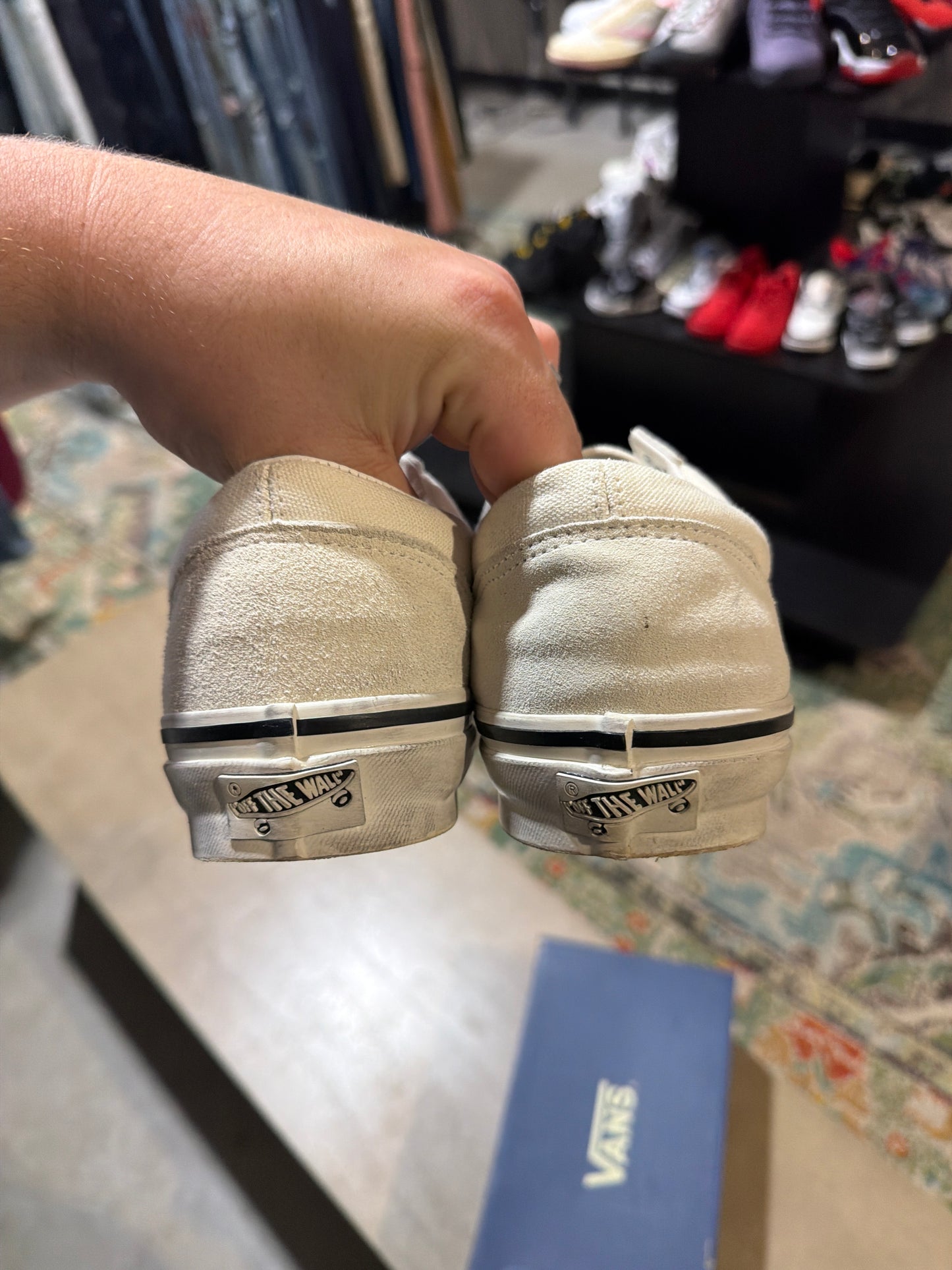 Vans Marshmallow Pearlized Vans Used Sz 10.5