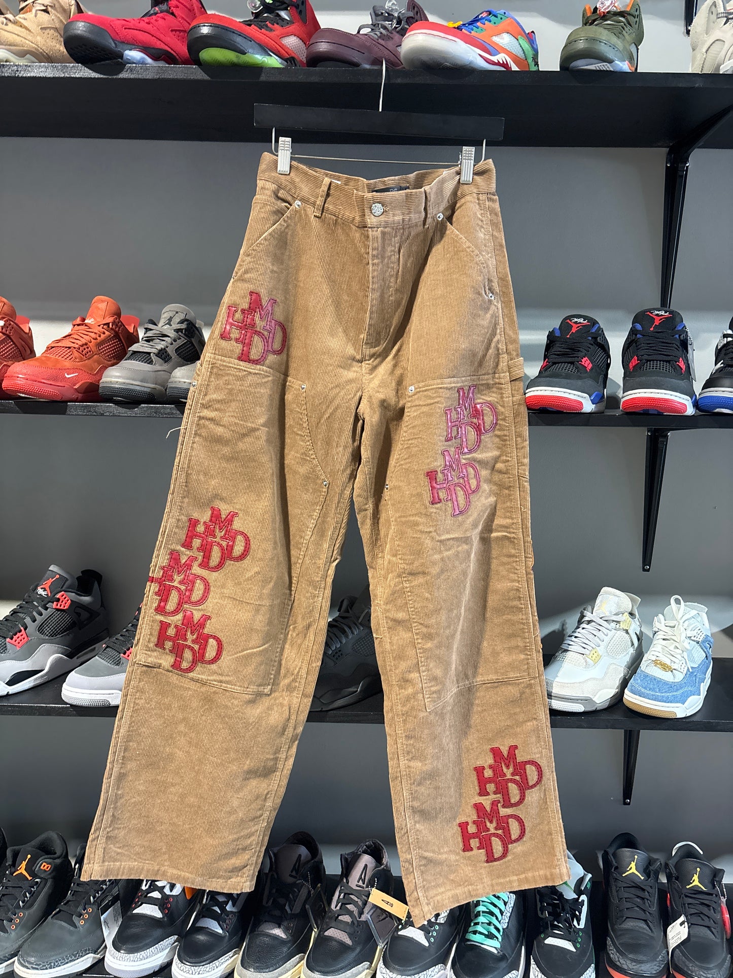 HMDD CORDUROY DOUBLE KNEES BROWN RED