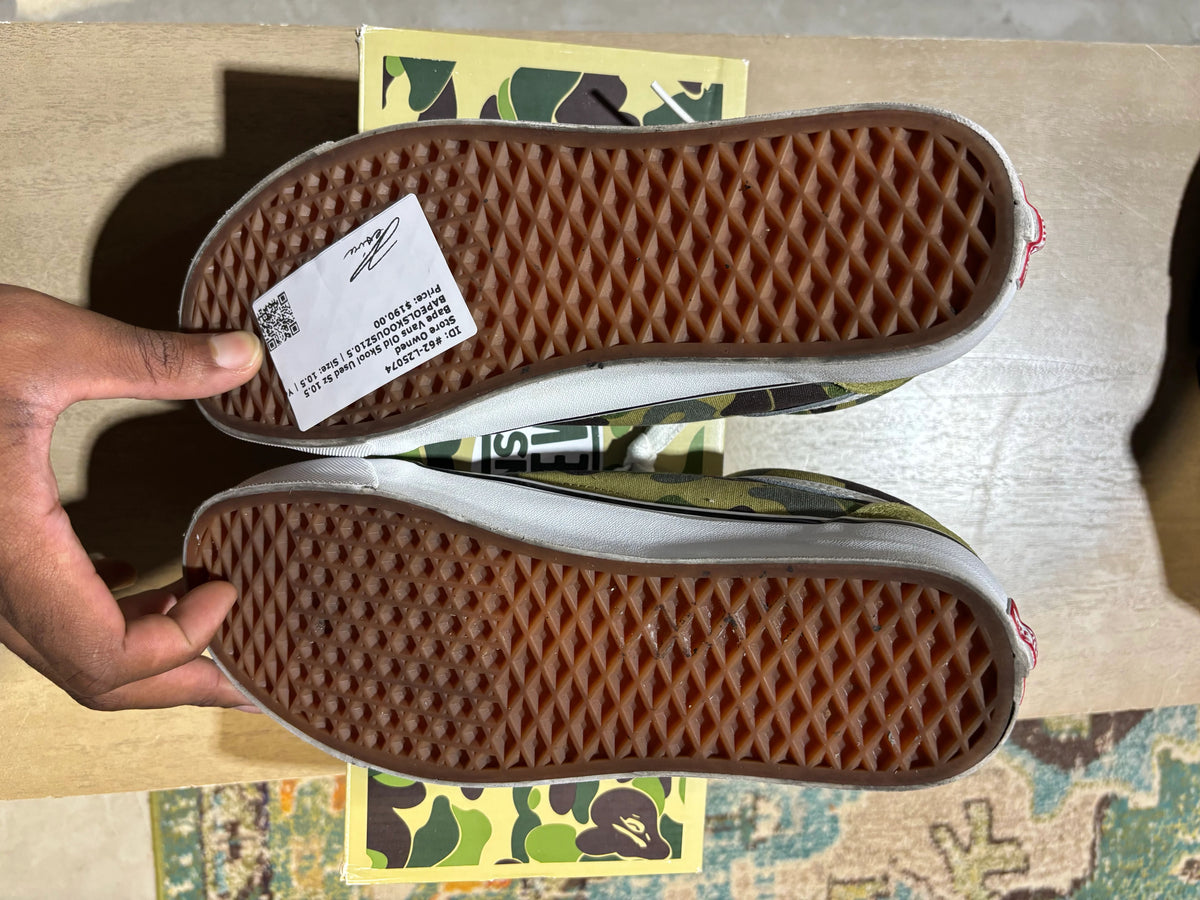 Bape Vans Old Skool Used Sz 10.5 - Pre-Owned