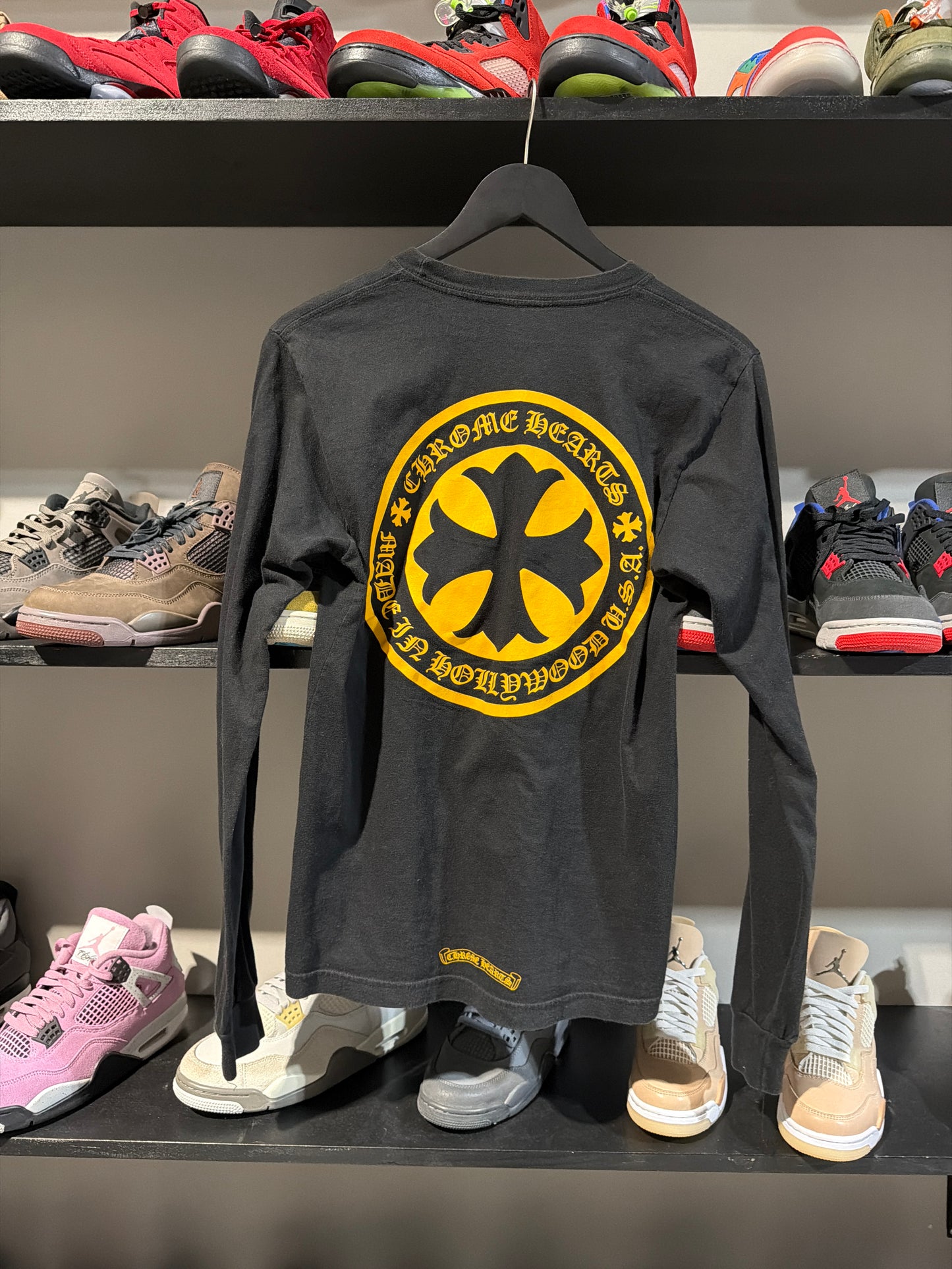 Chrome Hearts Black/Yellow Cross Longsleeve