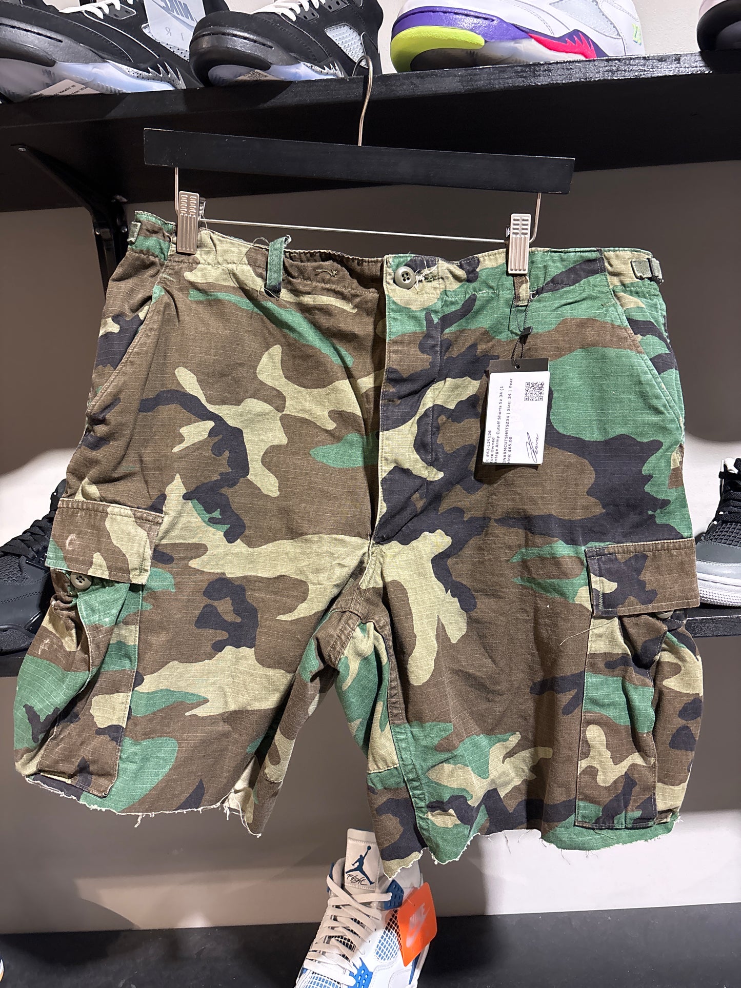 Vintage Army Cutoff Shorts Sz 34 (1)