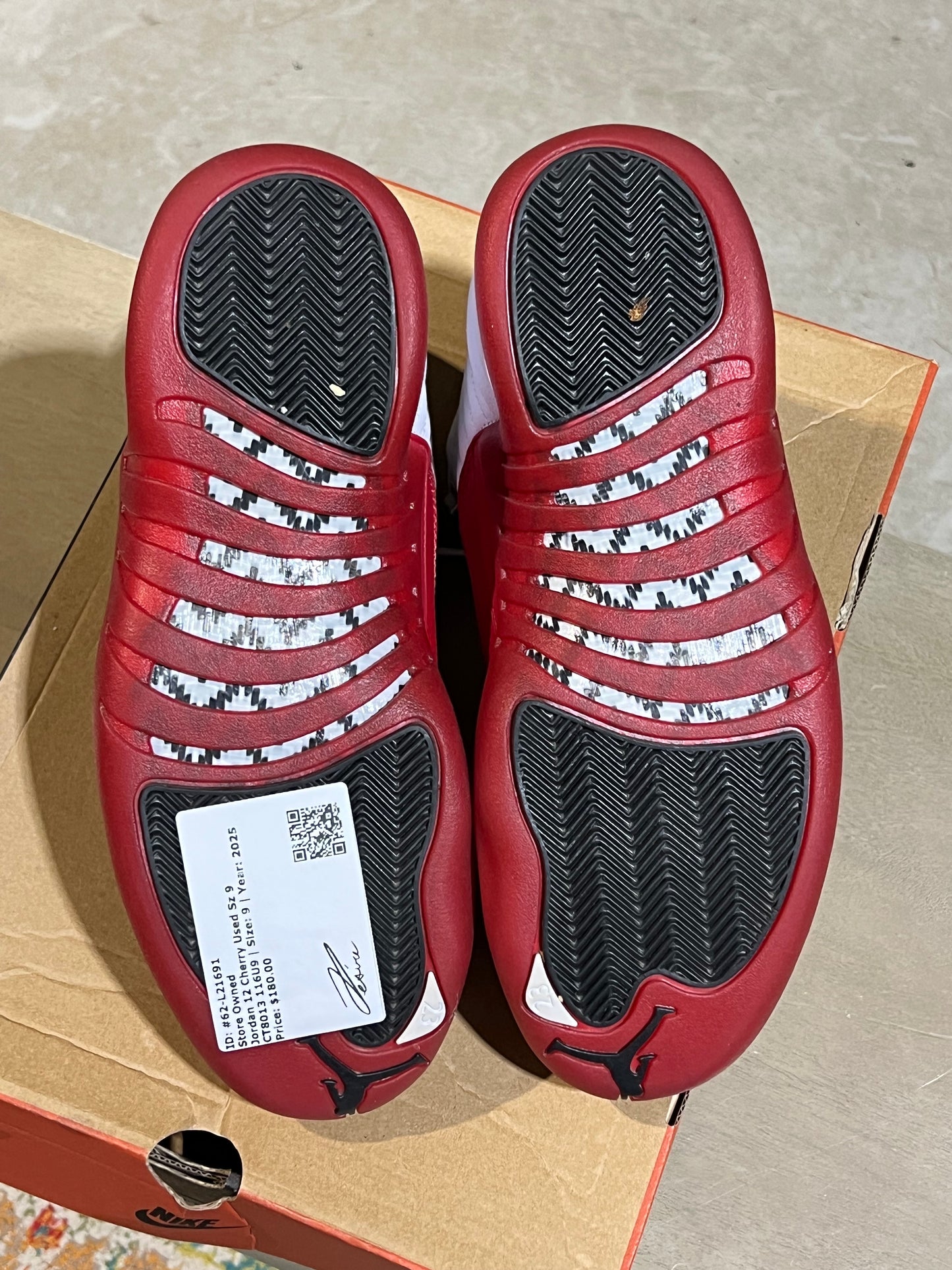 Jordan 12 Cherry Used Sz 9