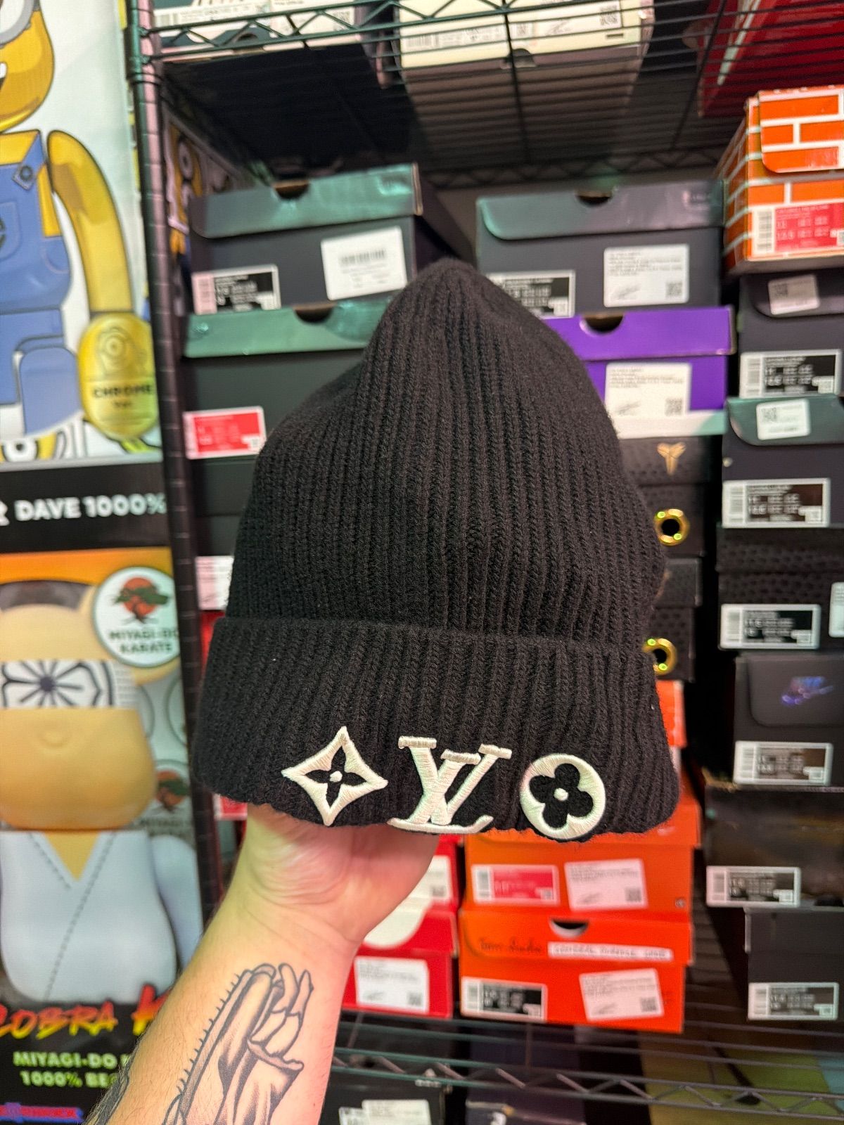 Louis Vuitton Lv Headline Beanie Black