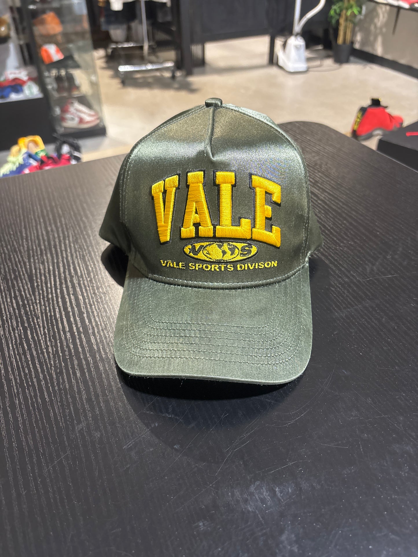 Vale Olive Satin Sports Division Hat