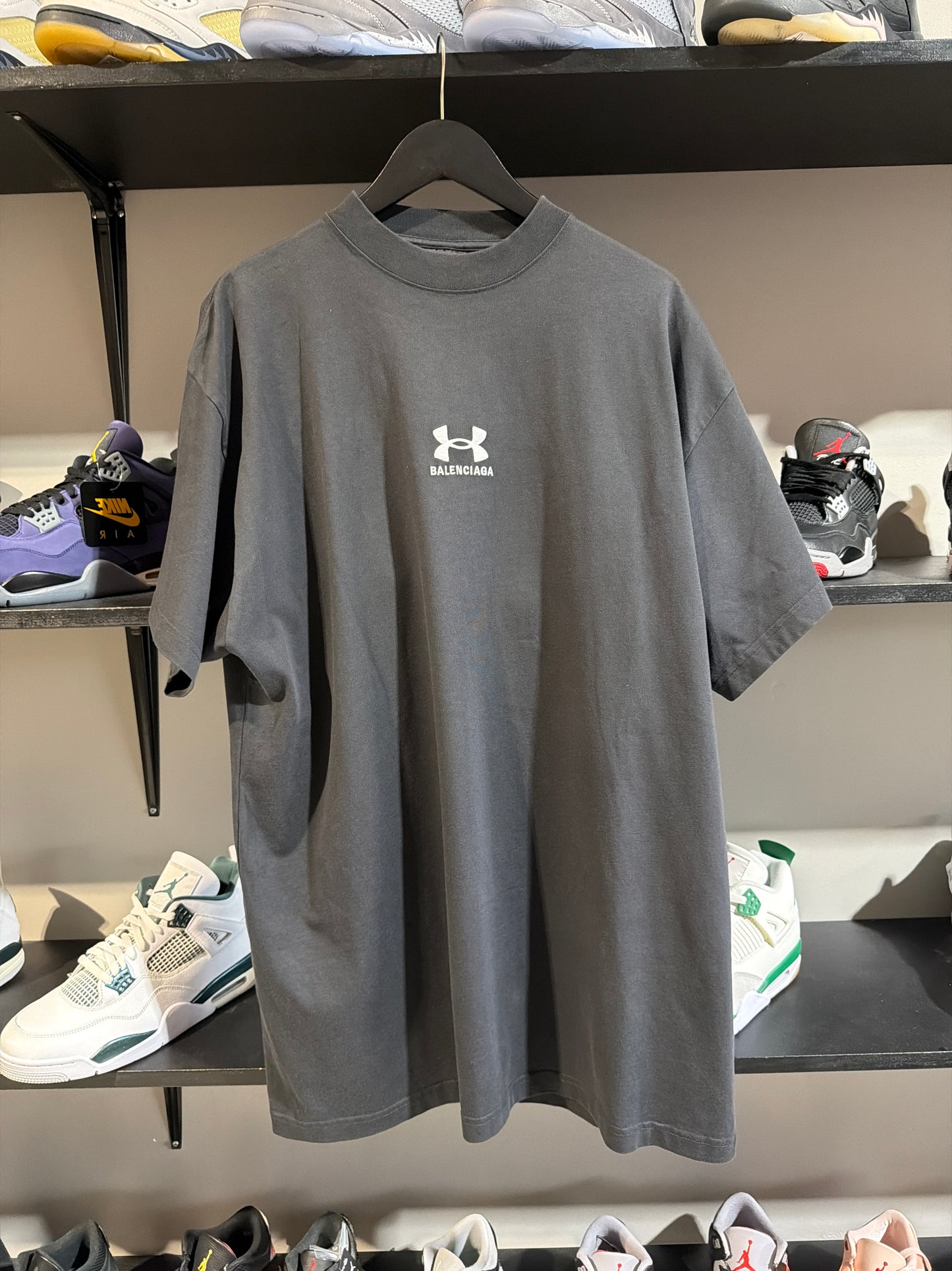 Balenciaga Black Under Armor Tee Sz L