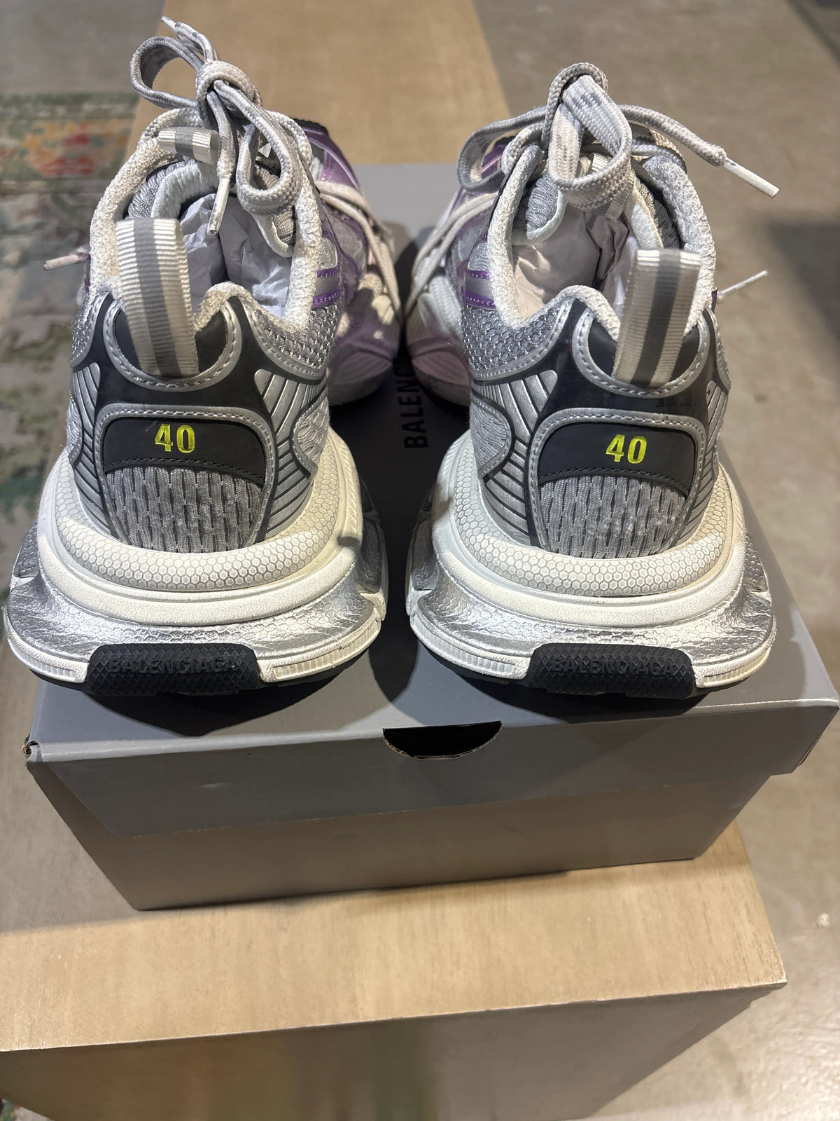 Balenciaga 3Xl Grey/Purple Used Sz 7 - Pre-Owned