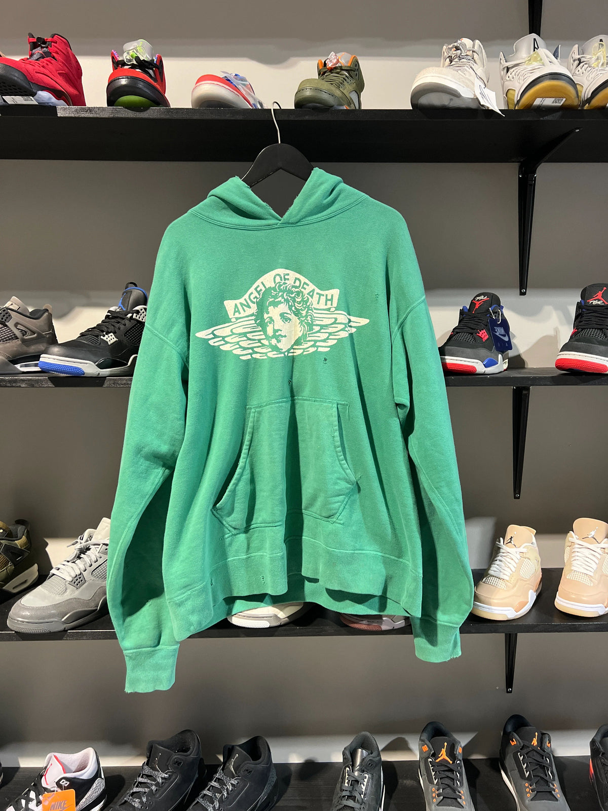 Saint Micheal Angel Of Death Hoodie Green Sz Xl - Pre-Owned