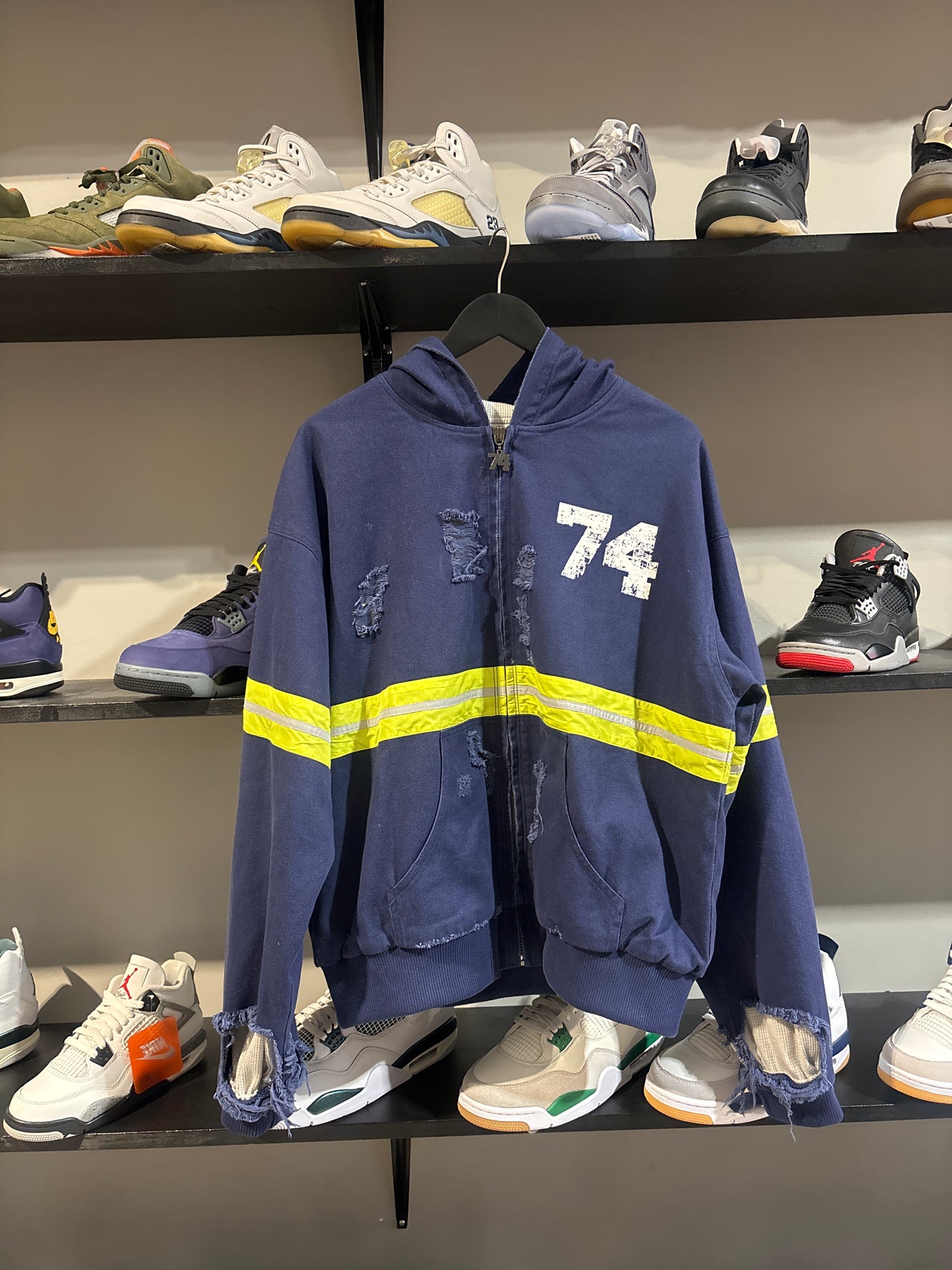 74 is War Safety Work Navy Jacket