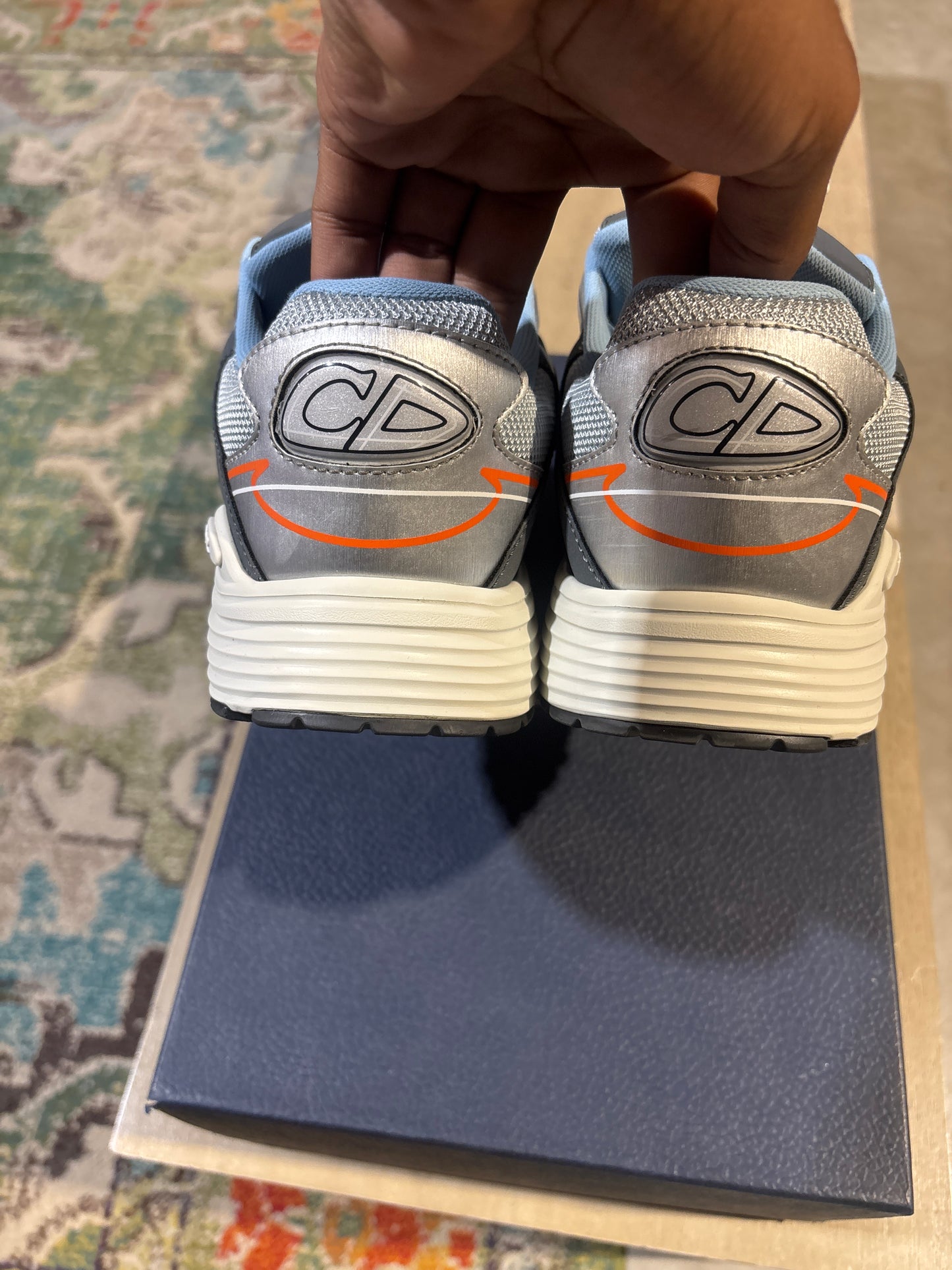 Dior B30 Grey/Orange Sz 9