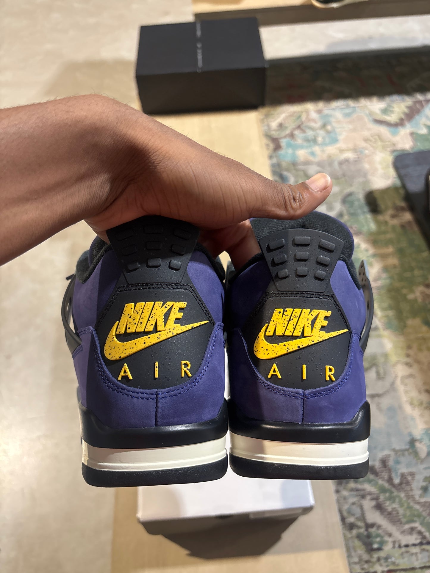 Jordan 4 Lakers Used Sz 10.5