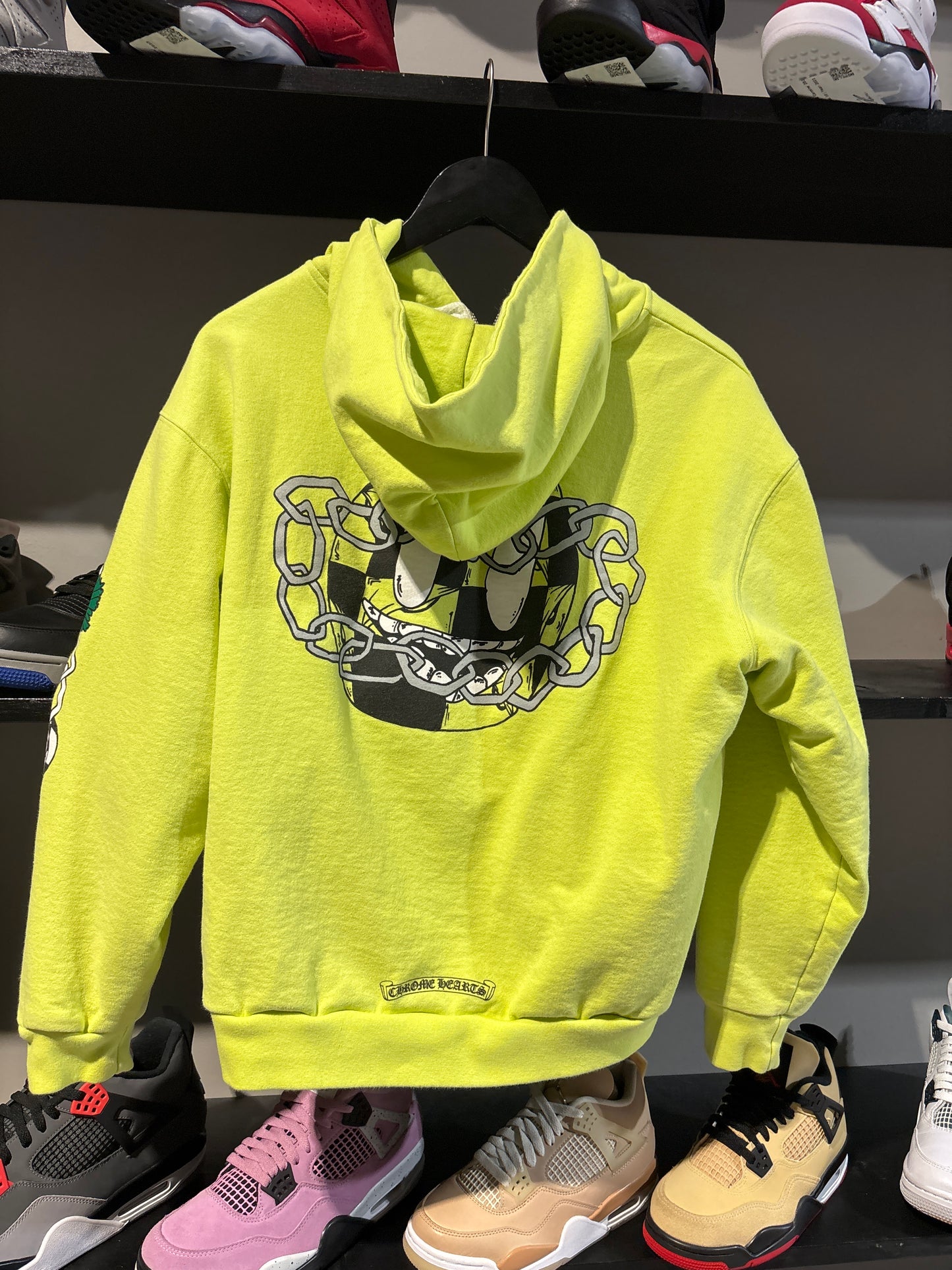 Chrome Hearts Matty Boy Link Hoodie Lime Green