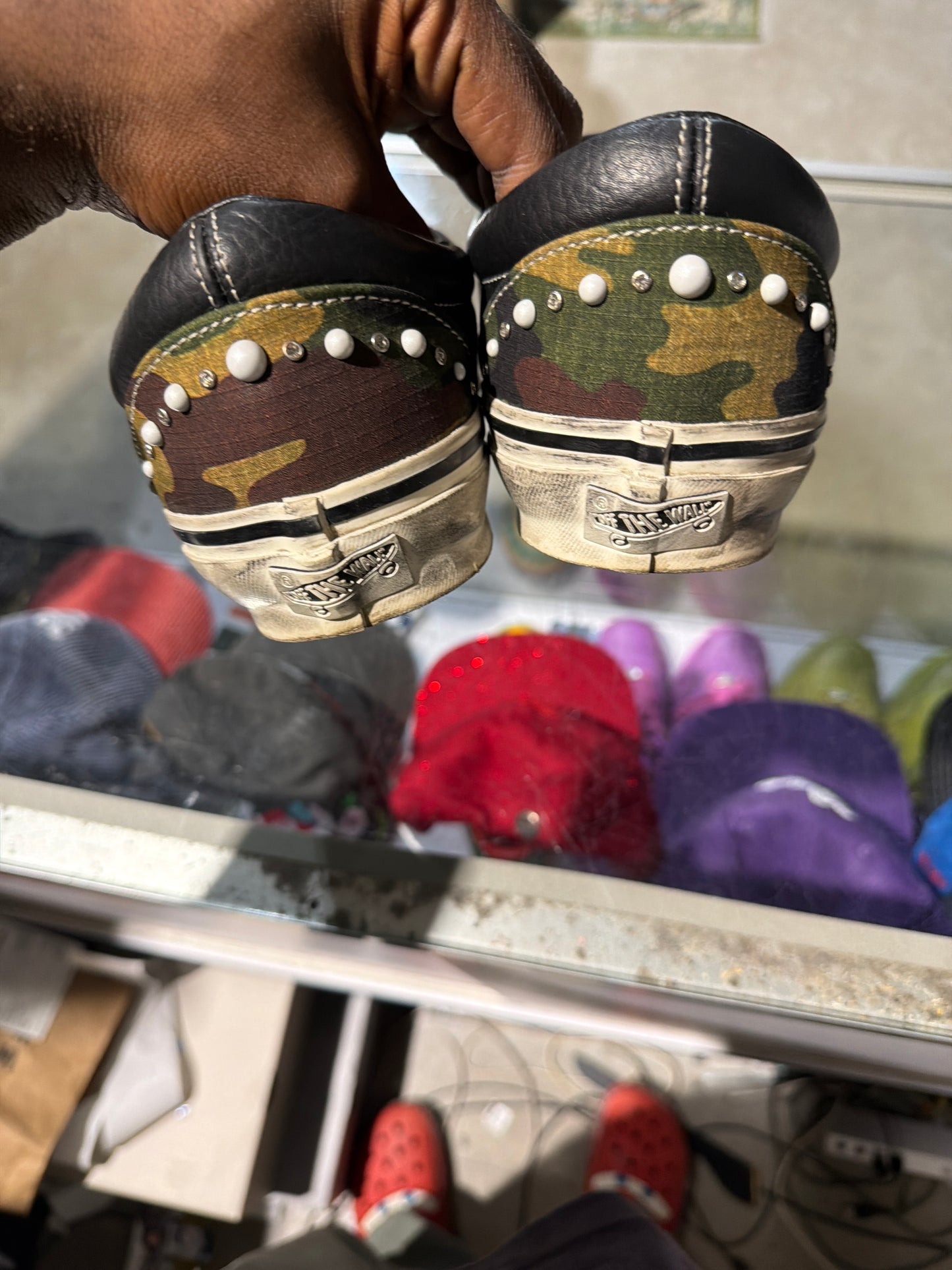 Camo Vans Slip On Pearlized Used Sz 12 NB