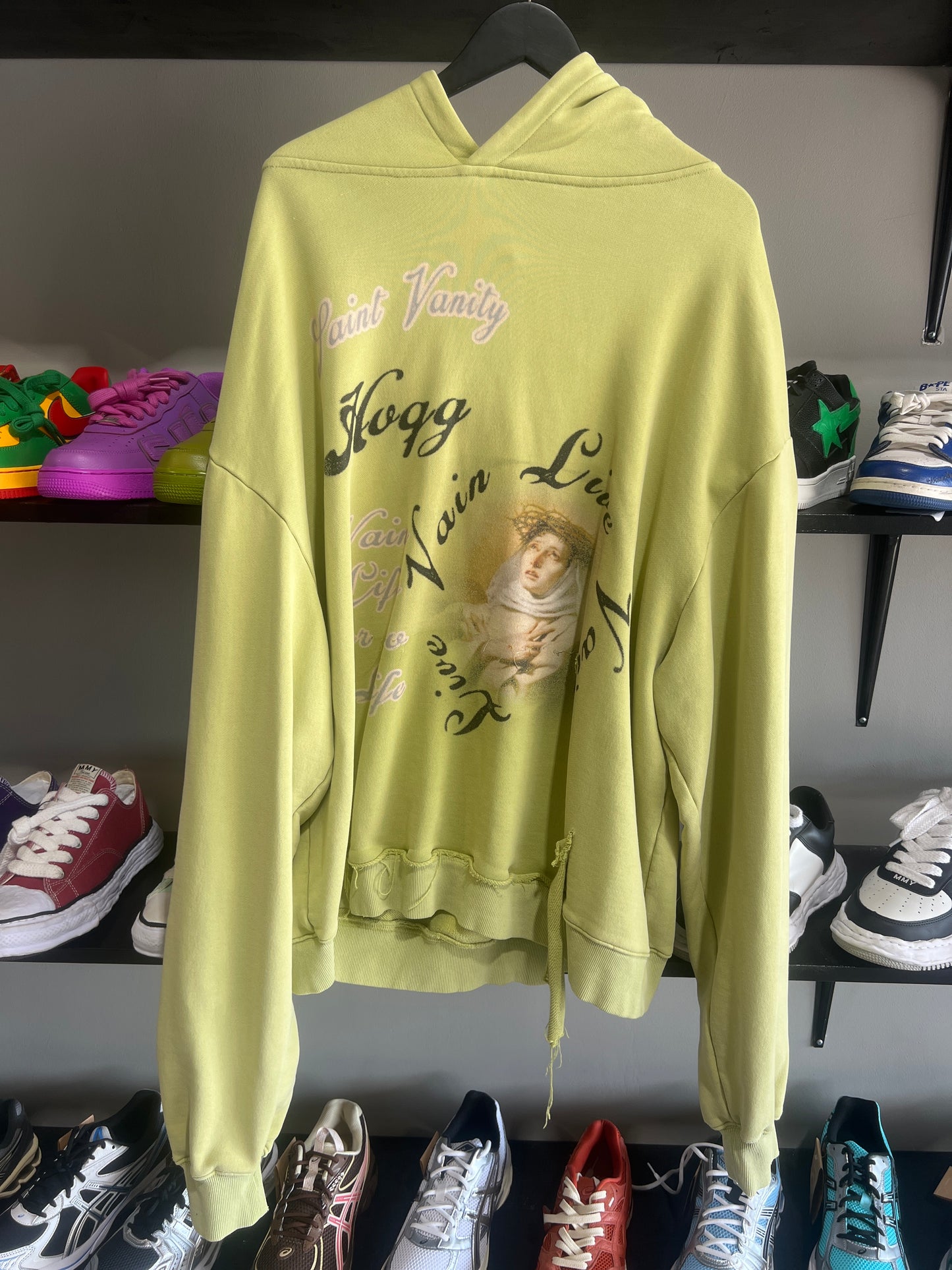 saint vanity light green hoodie
