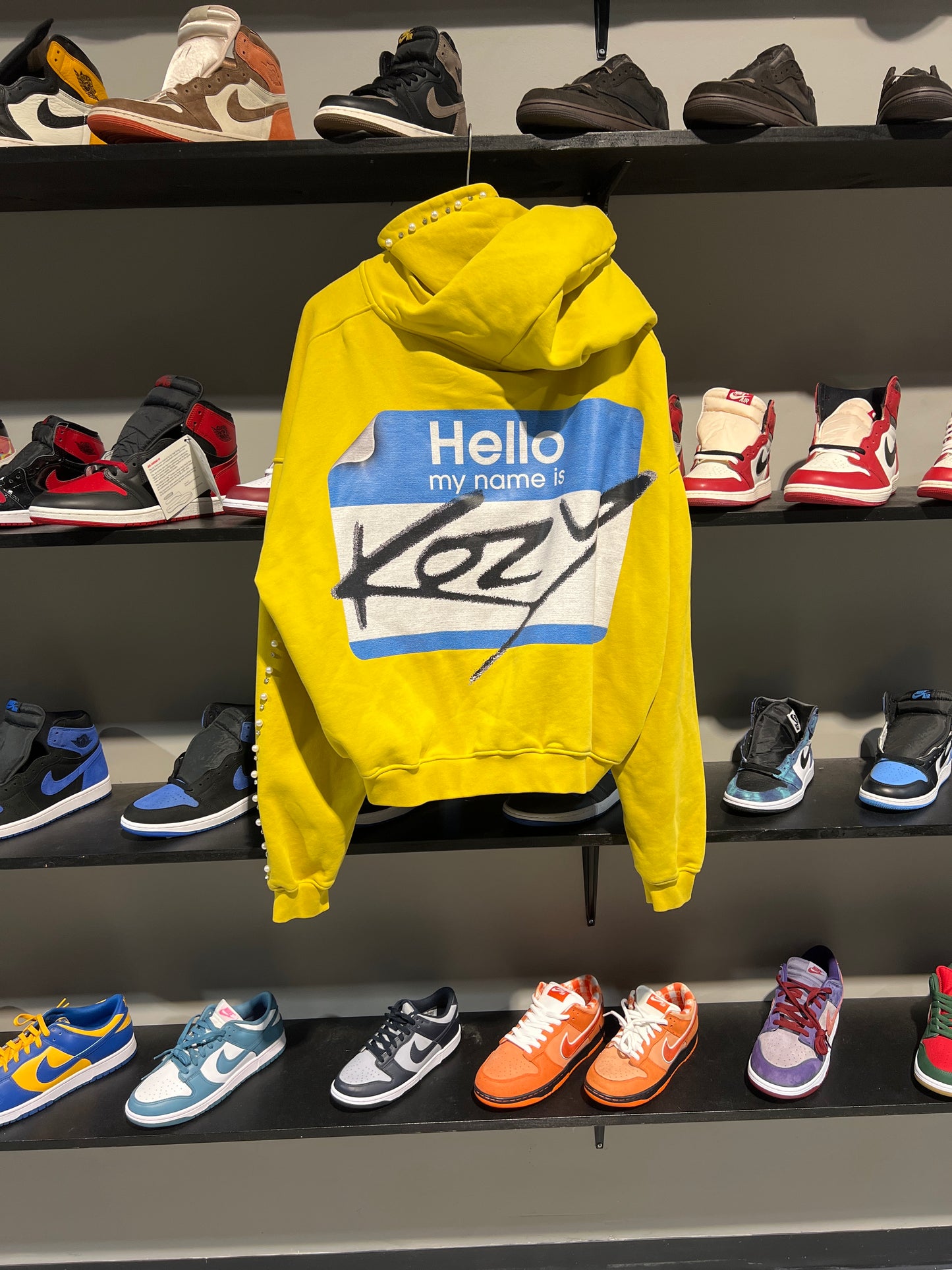 Yellow Hello my name is kozy zipup