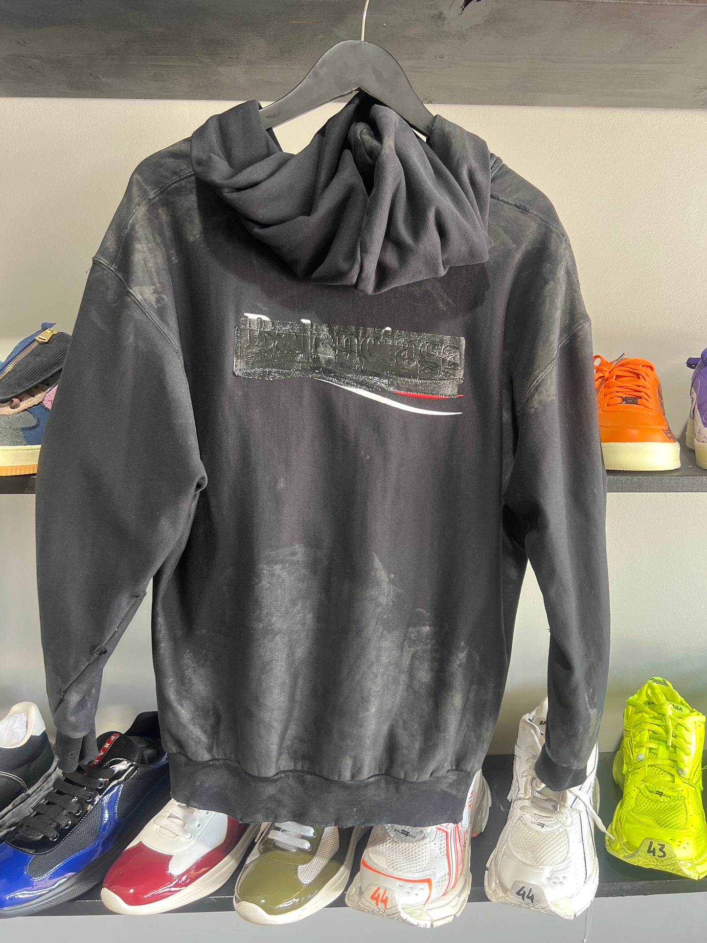 balenciaga black tape zipup