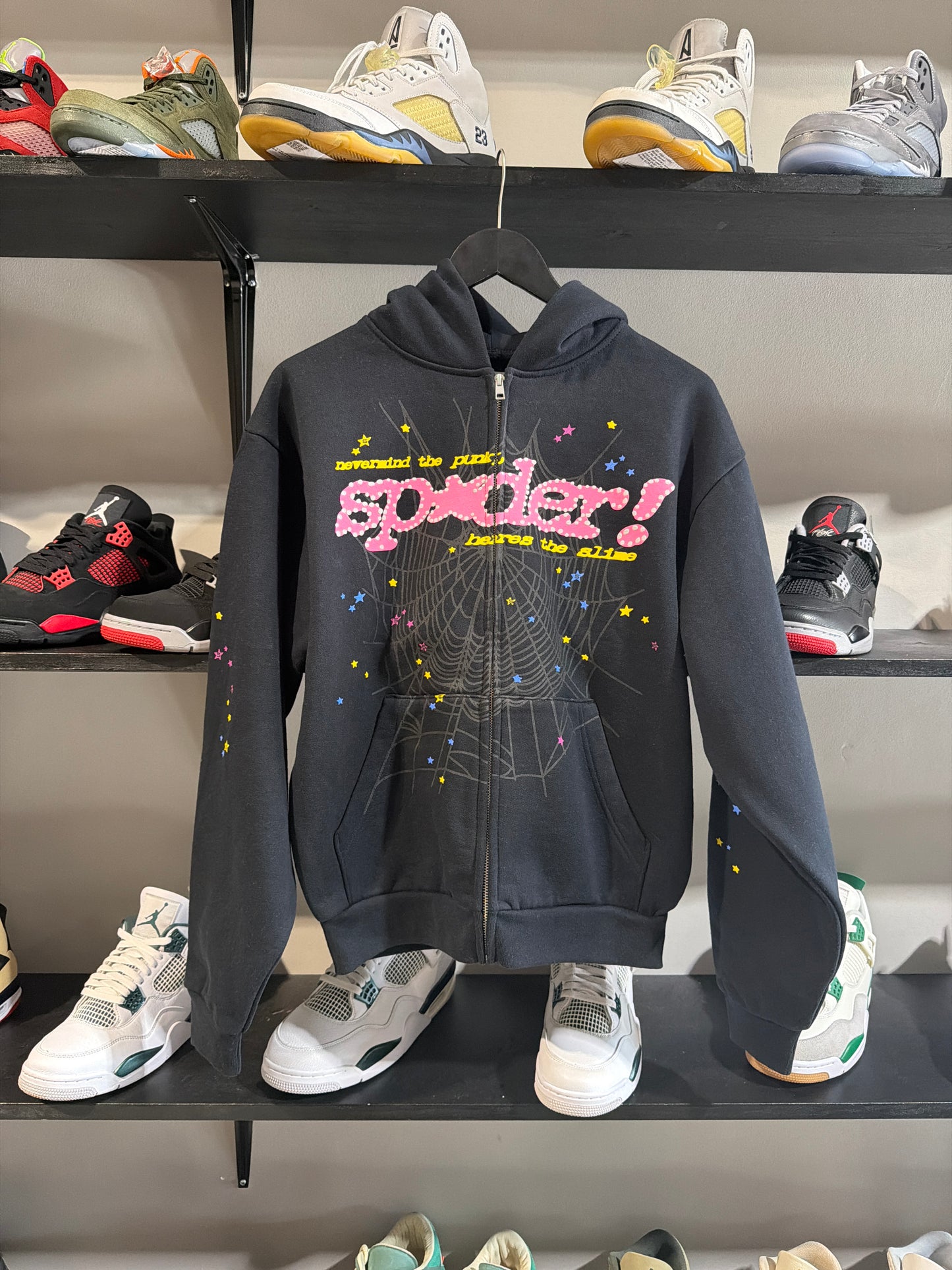 Sp5der P*nk Black/Pink Zipup