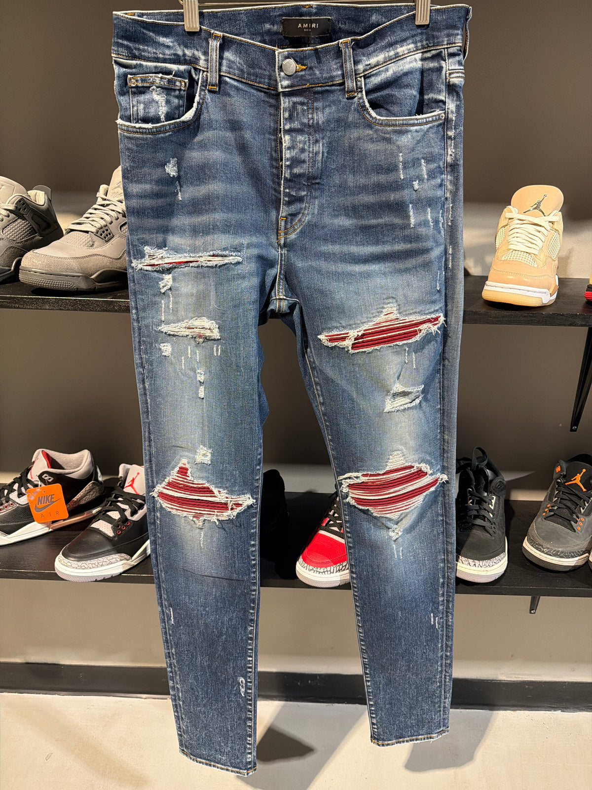 Amiri Mx1 Jeans Indigo/Red - Pre-Owned