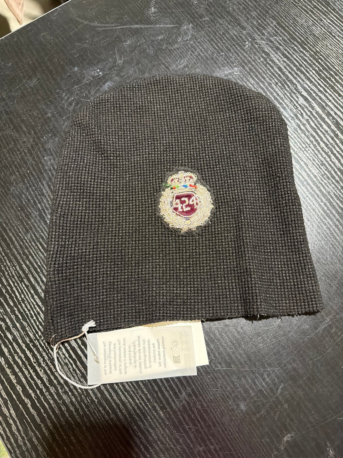 424 Black Crest Beanie