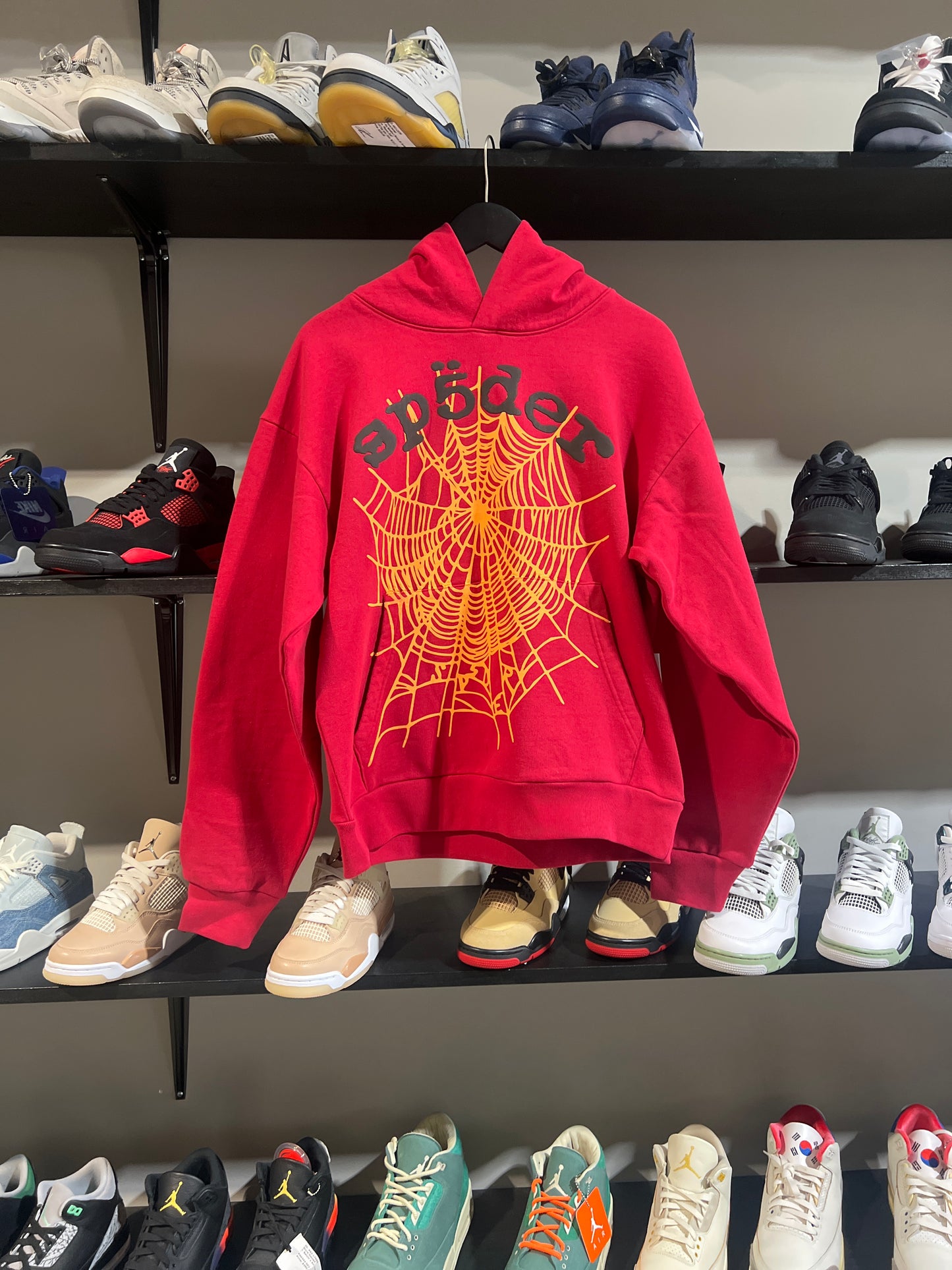 Sp5der Og web hoodie red/yellow/black