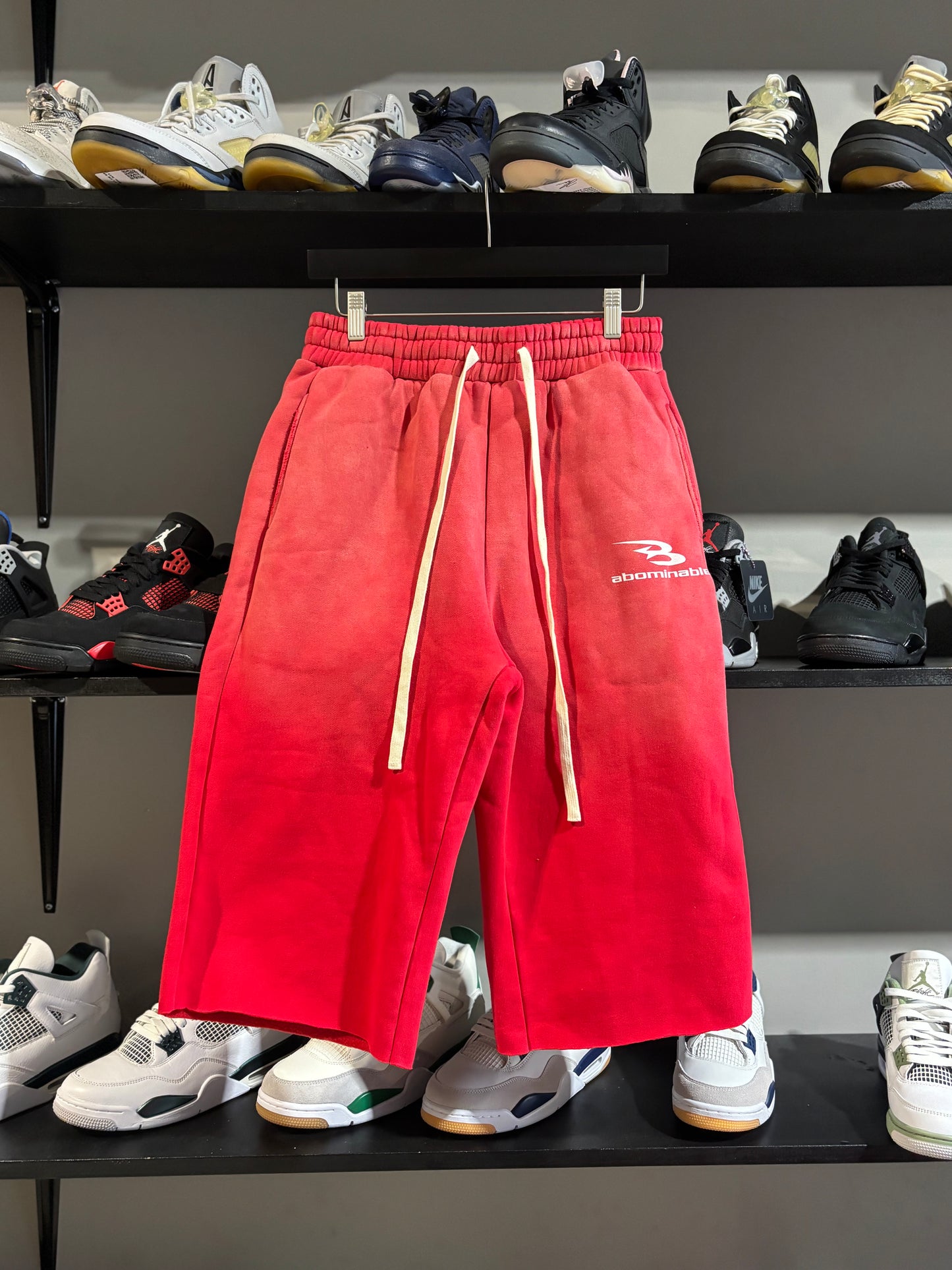 ABOMINABLE B LOGO RED SHORTS