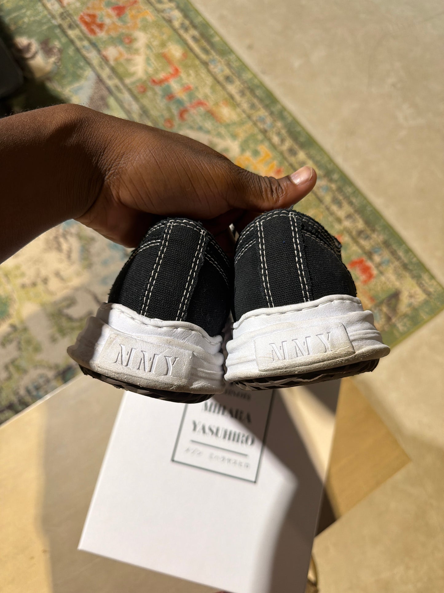 Maison Mihara Hank Black/White Used Sz 12