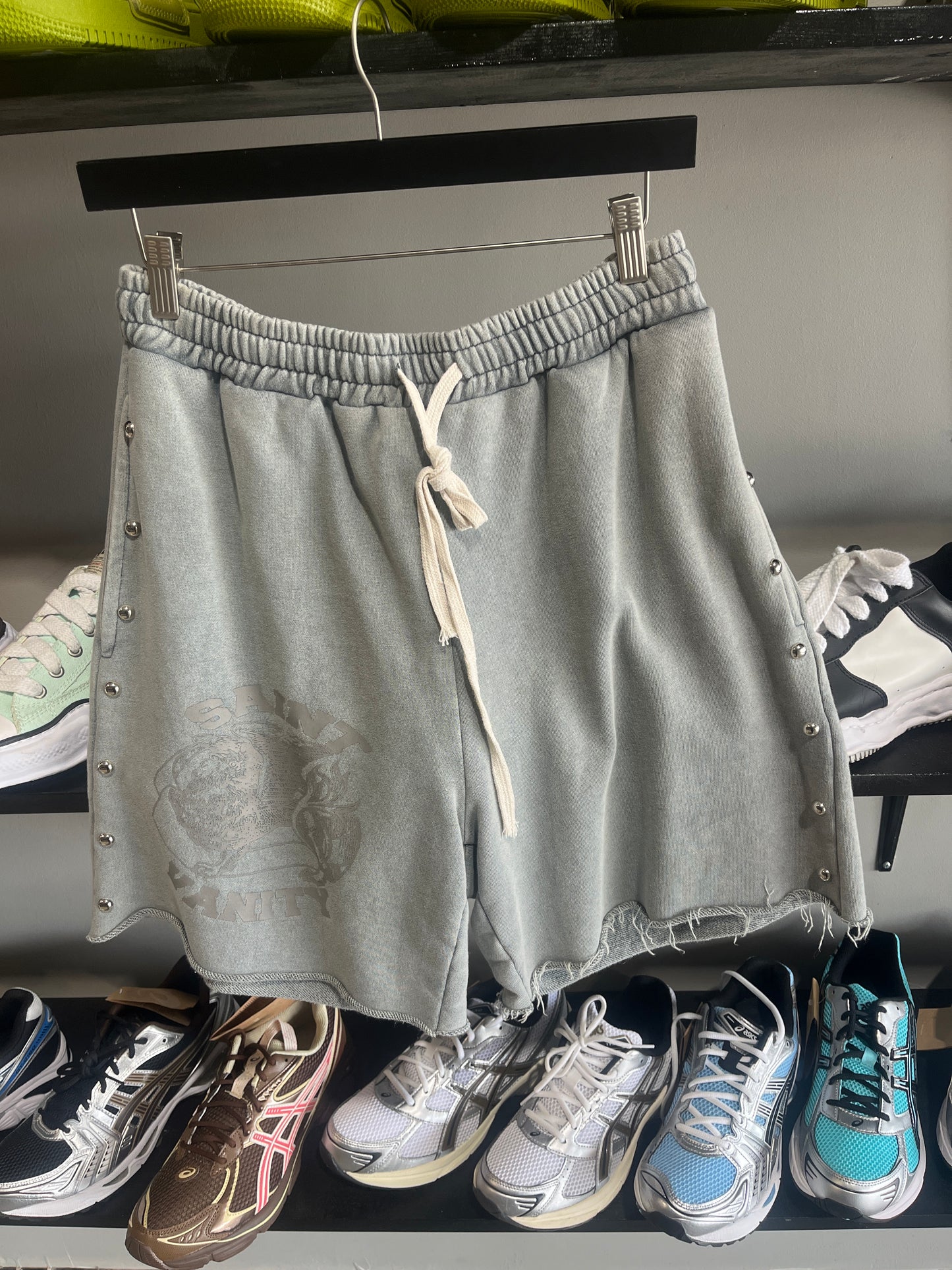 light grey saint vanity shorts