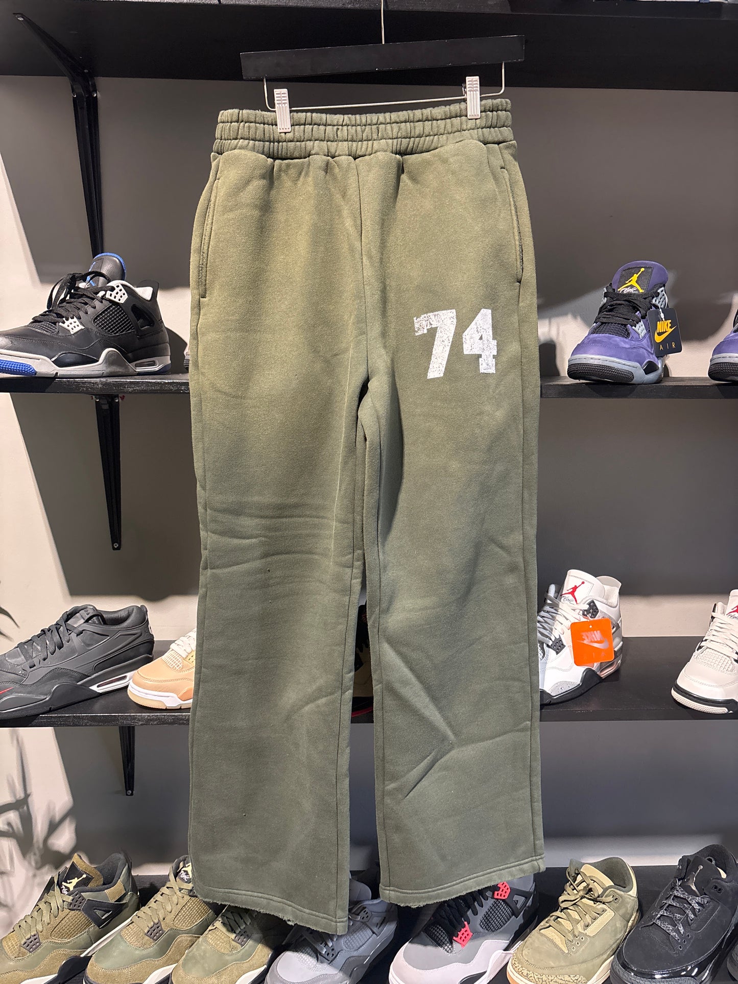 74 IS WAR GREEN COLLEGIATE SWEATPANTS