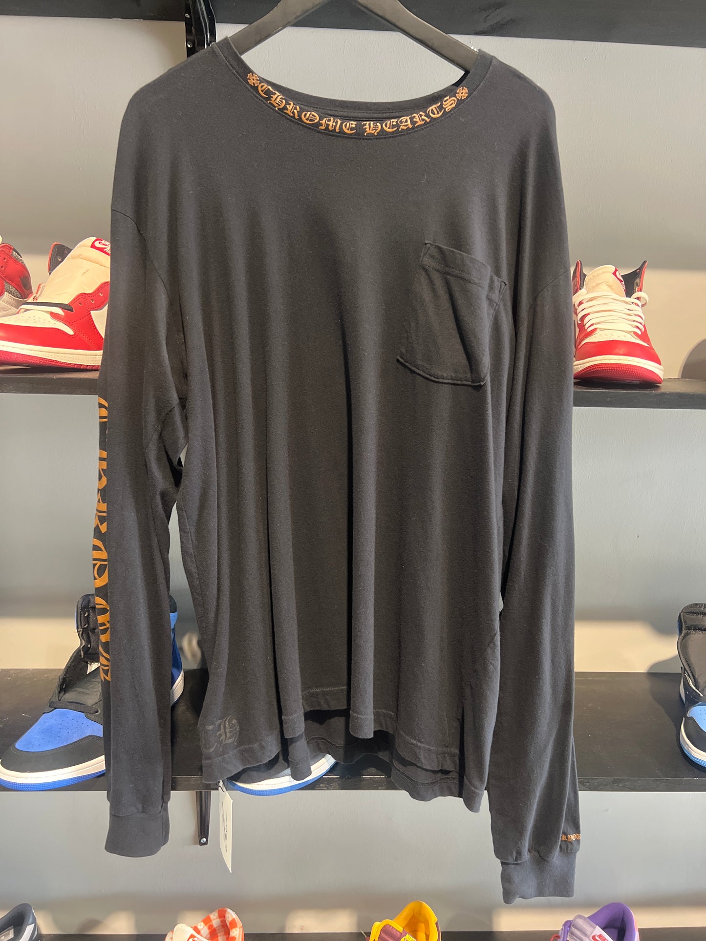 black and brown chrome hearts l/s