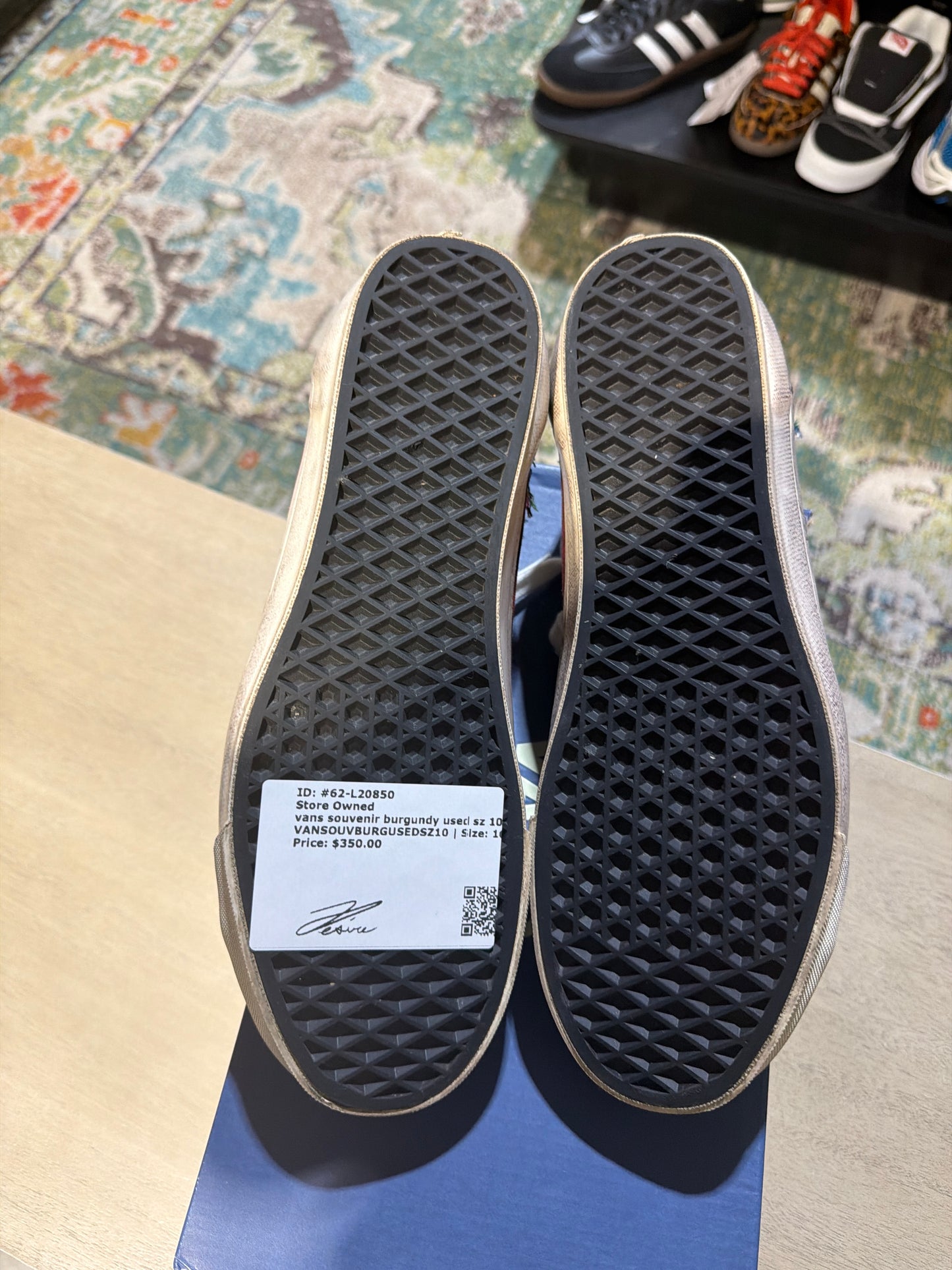 vans souvenir burgundy used sz 10