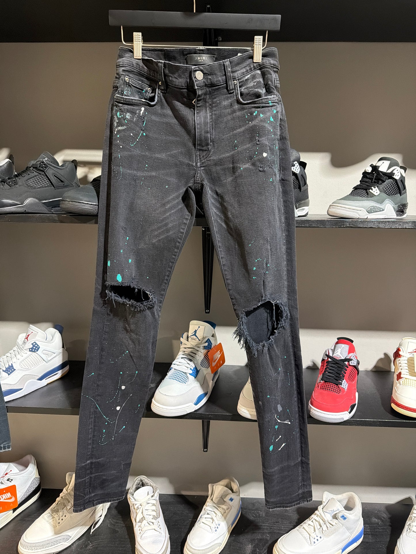 Amiri Multi Color Paint Splatter Denim SZ 29