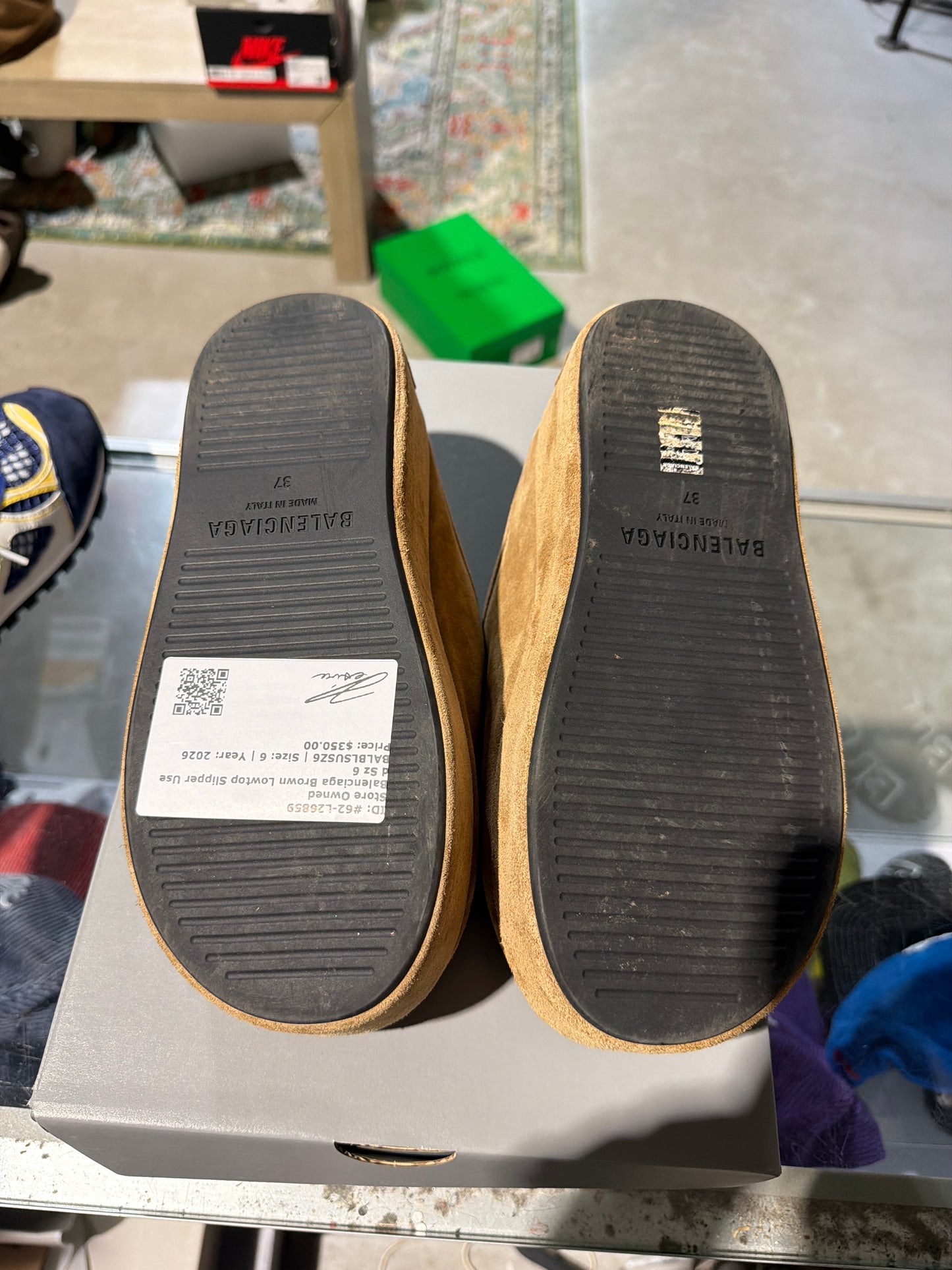 Balenciaga Brown Lowtop Slipper Used Sz 6