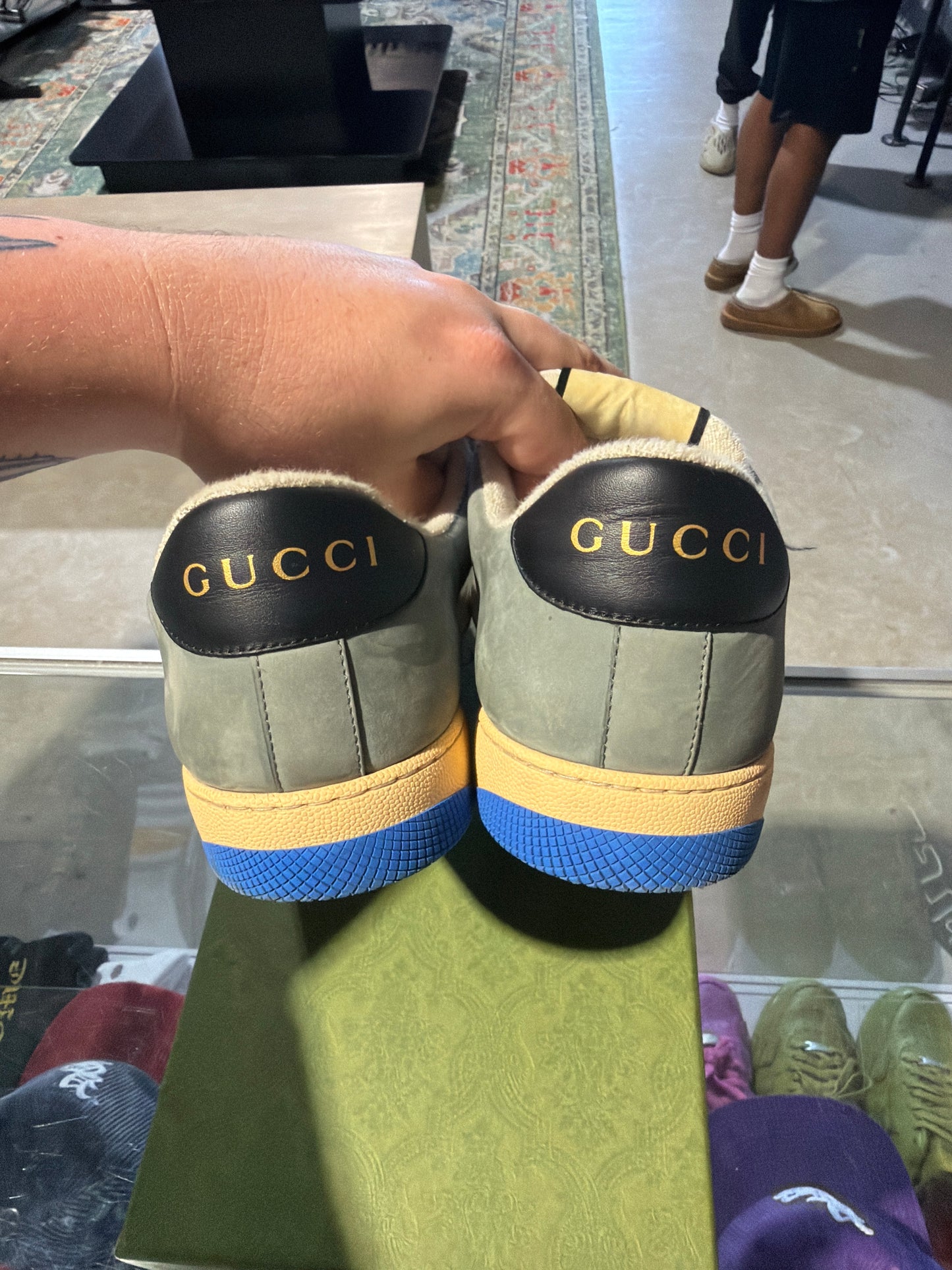 Gucci Screener Black/Grey Used Sz 12