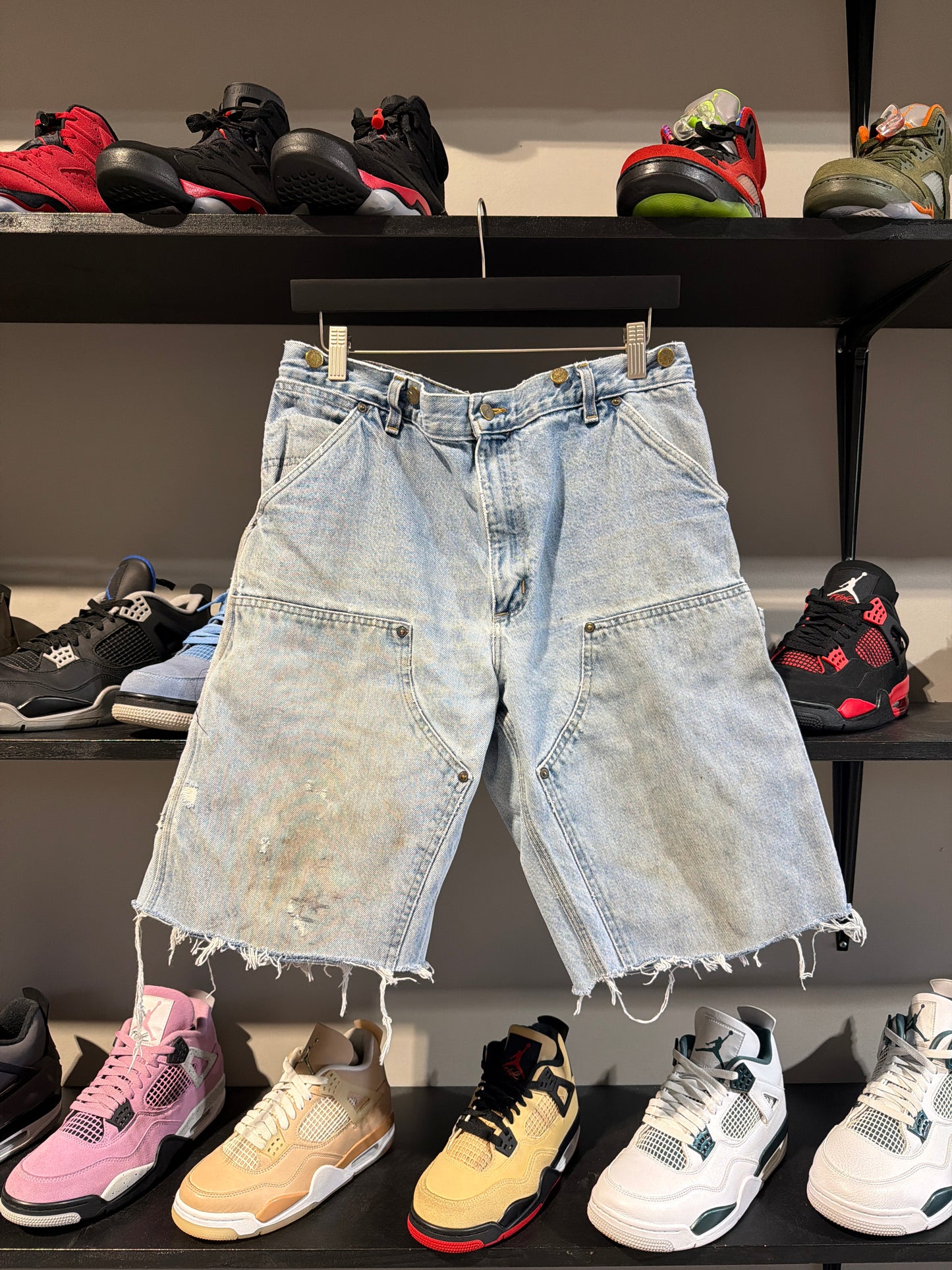 Vintage Carhartt Denim Double Knee Shorts Sz 36