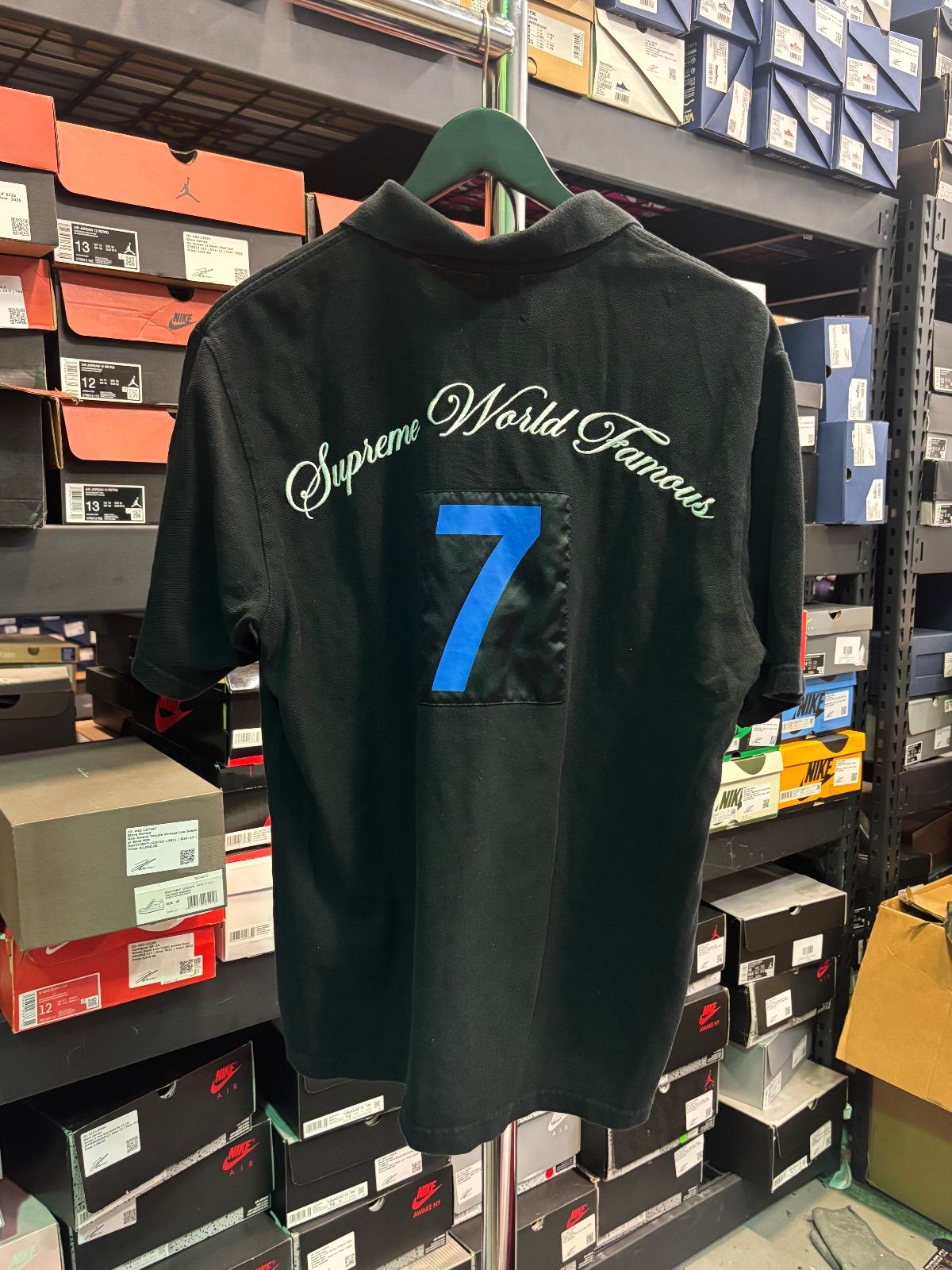 Supreme 7 Black Polo Shirt