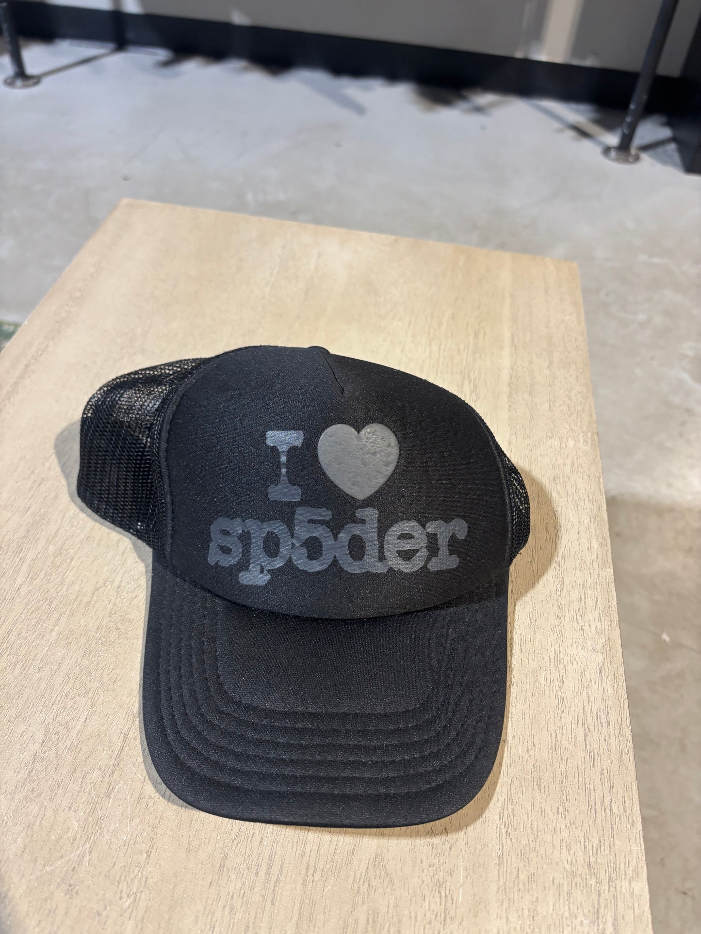 I love sp5der cap black/black