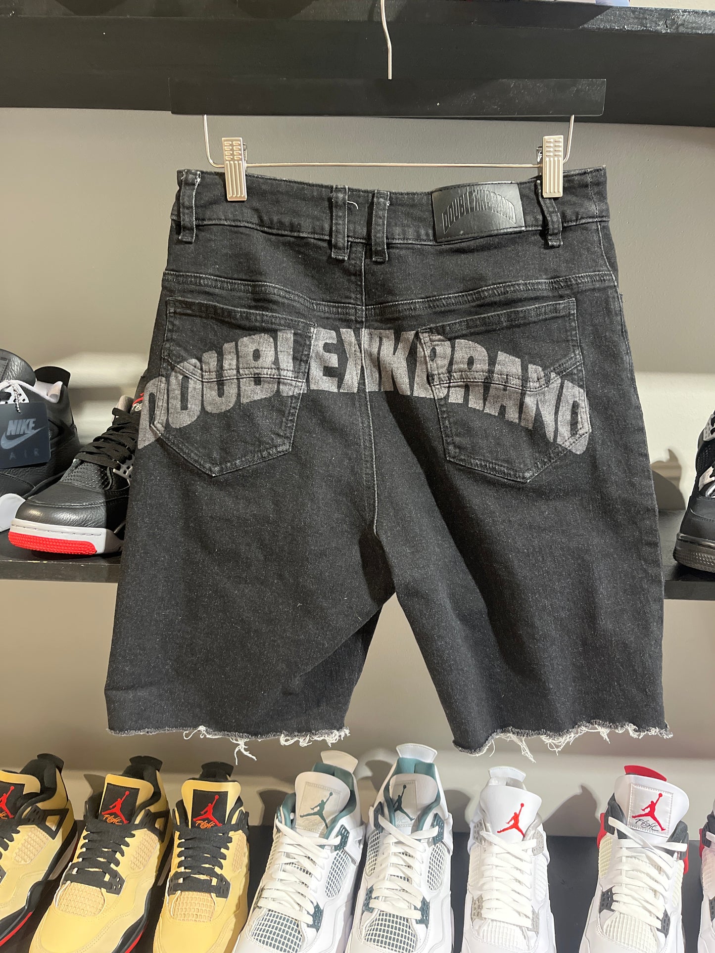 Double K Black Denim Shorts