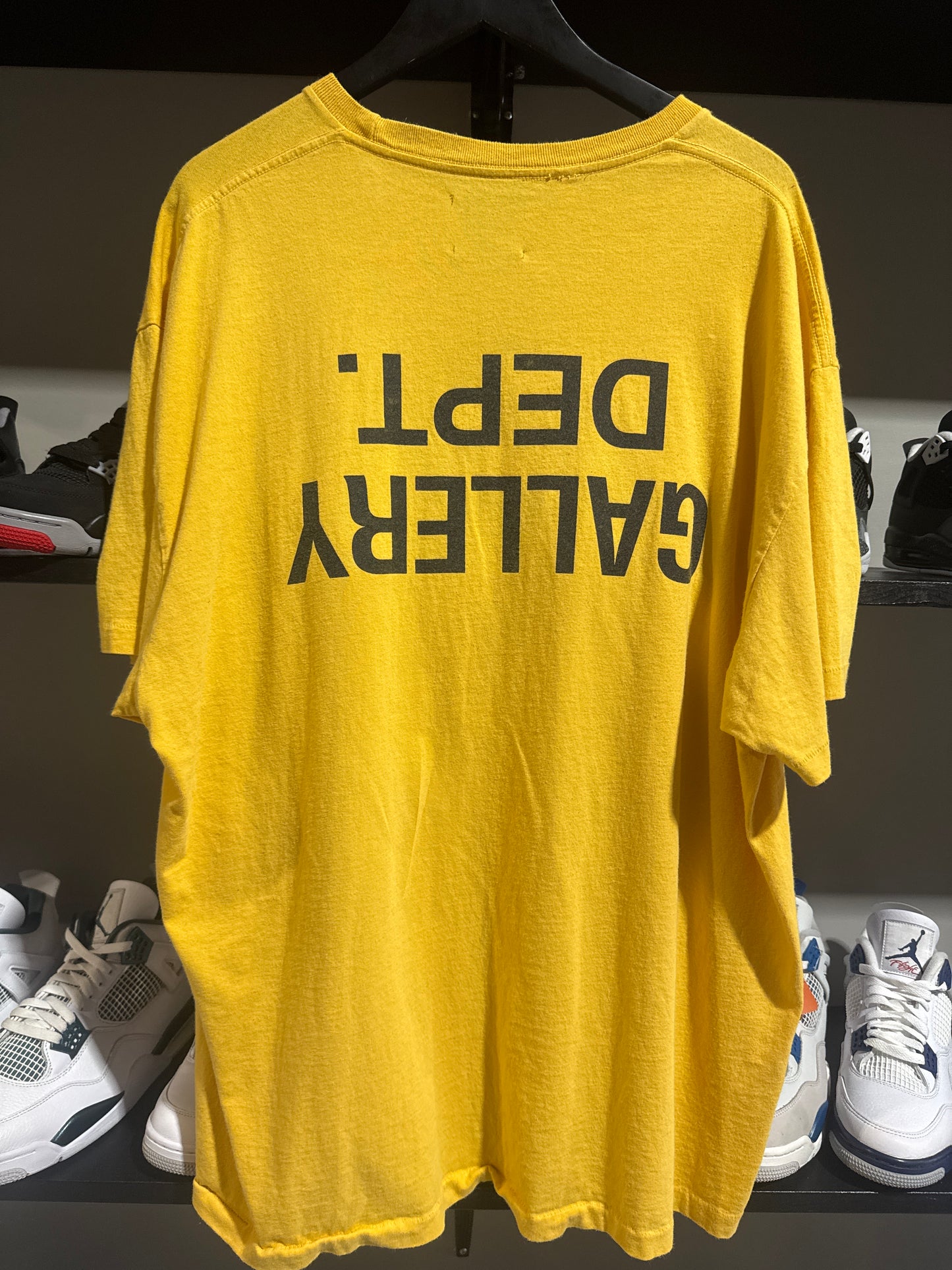 gallery dept upside down yellow tee