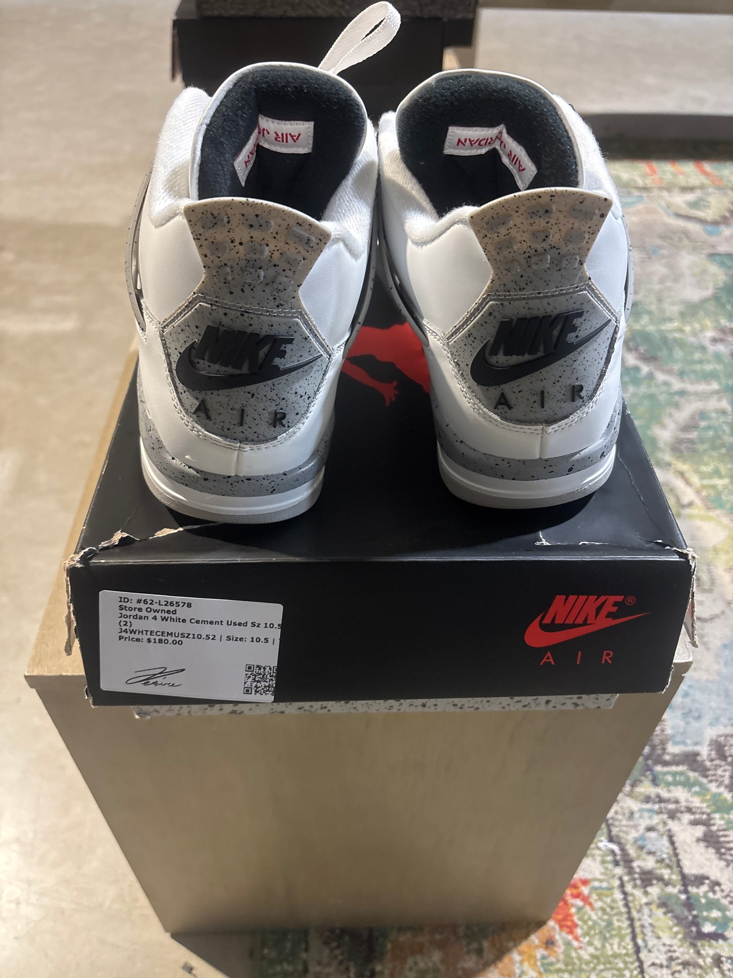 Jordan 4 White Cement Used Sz 10.5 (2)
