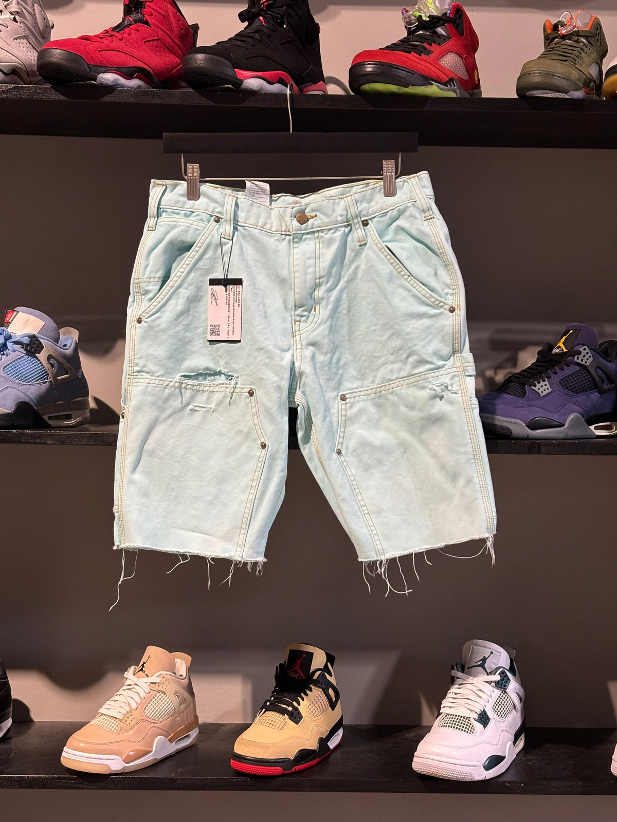 Carhartt Vintage Double Knee Shorts Teal - Pre-Owned