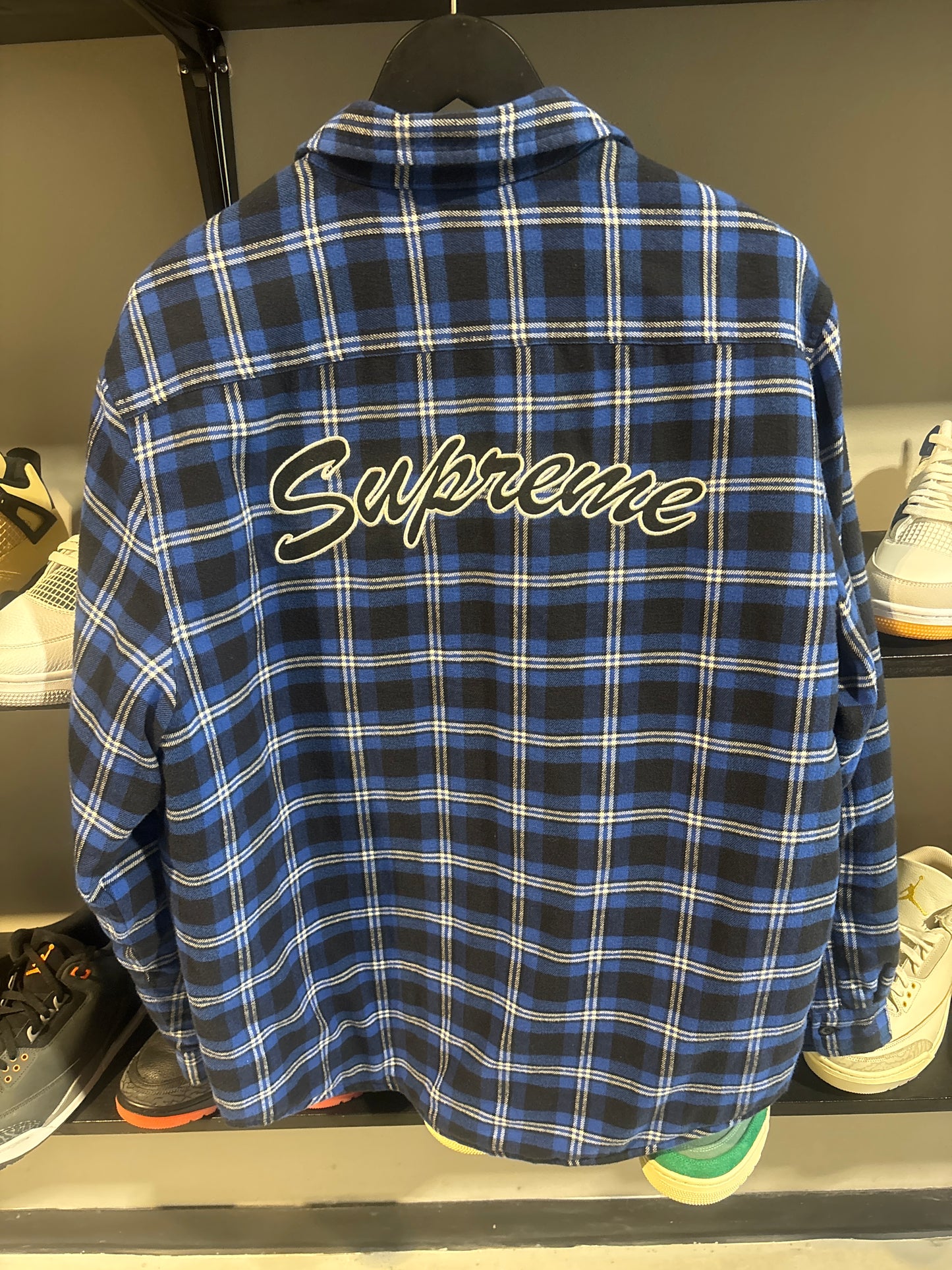 Supreme Blue Flannel Jacket