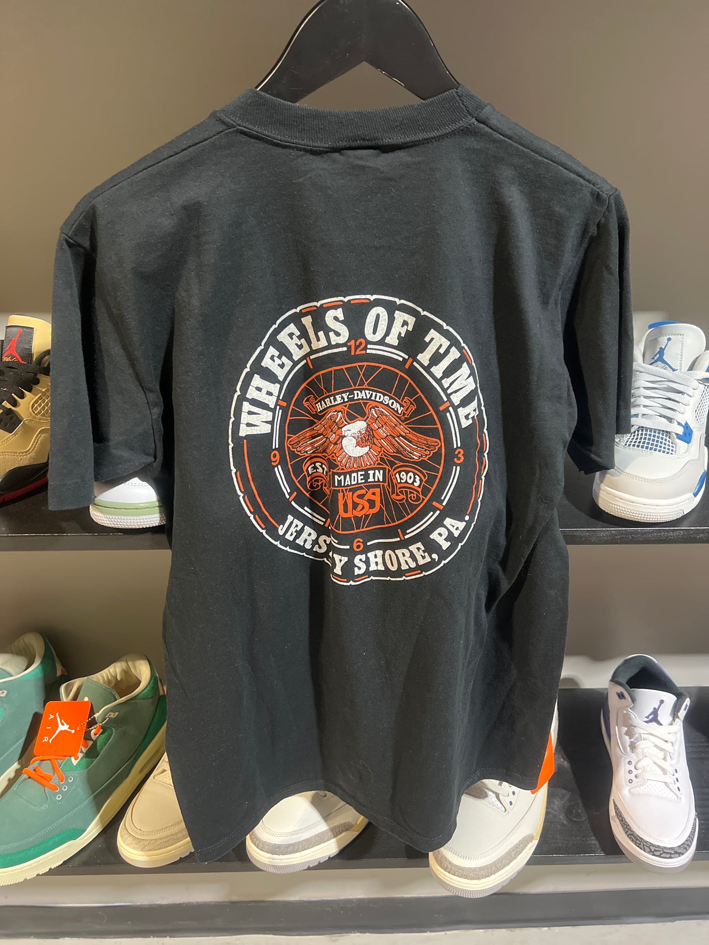 Vintage American by birth Harley tee sz Large