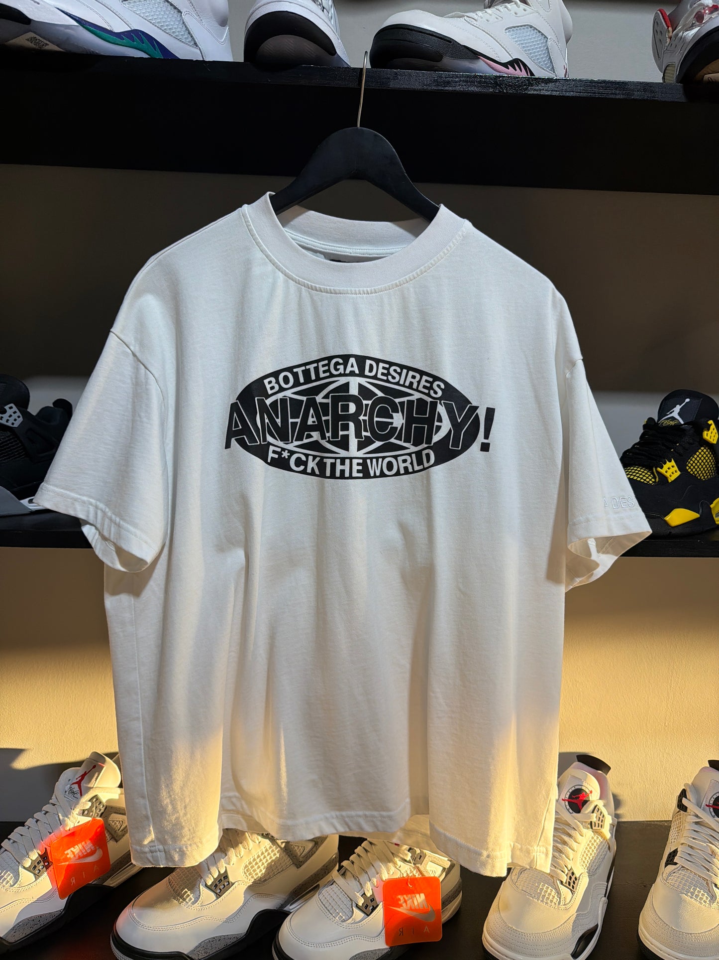 Bottega Desires Anarchy Tee White Sz L
