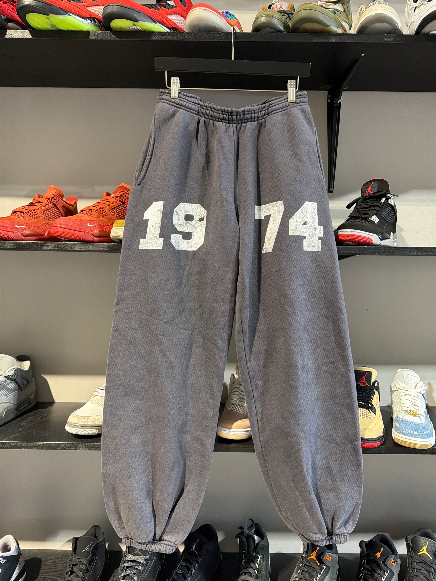74 Is War Ash Black Collegiate Sweats
