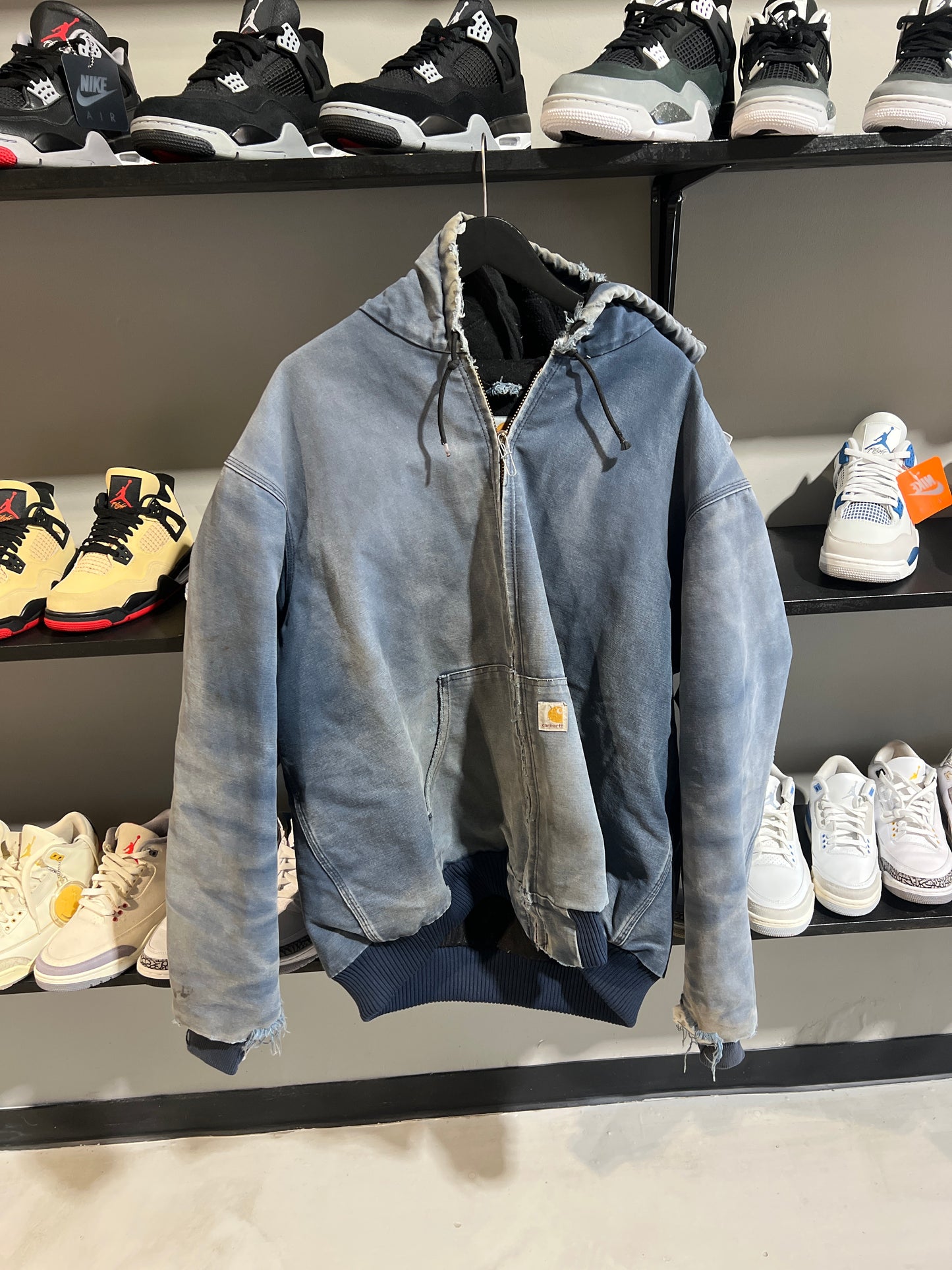 Vintage carhartt faded blue hoodie
