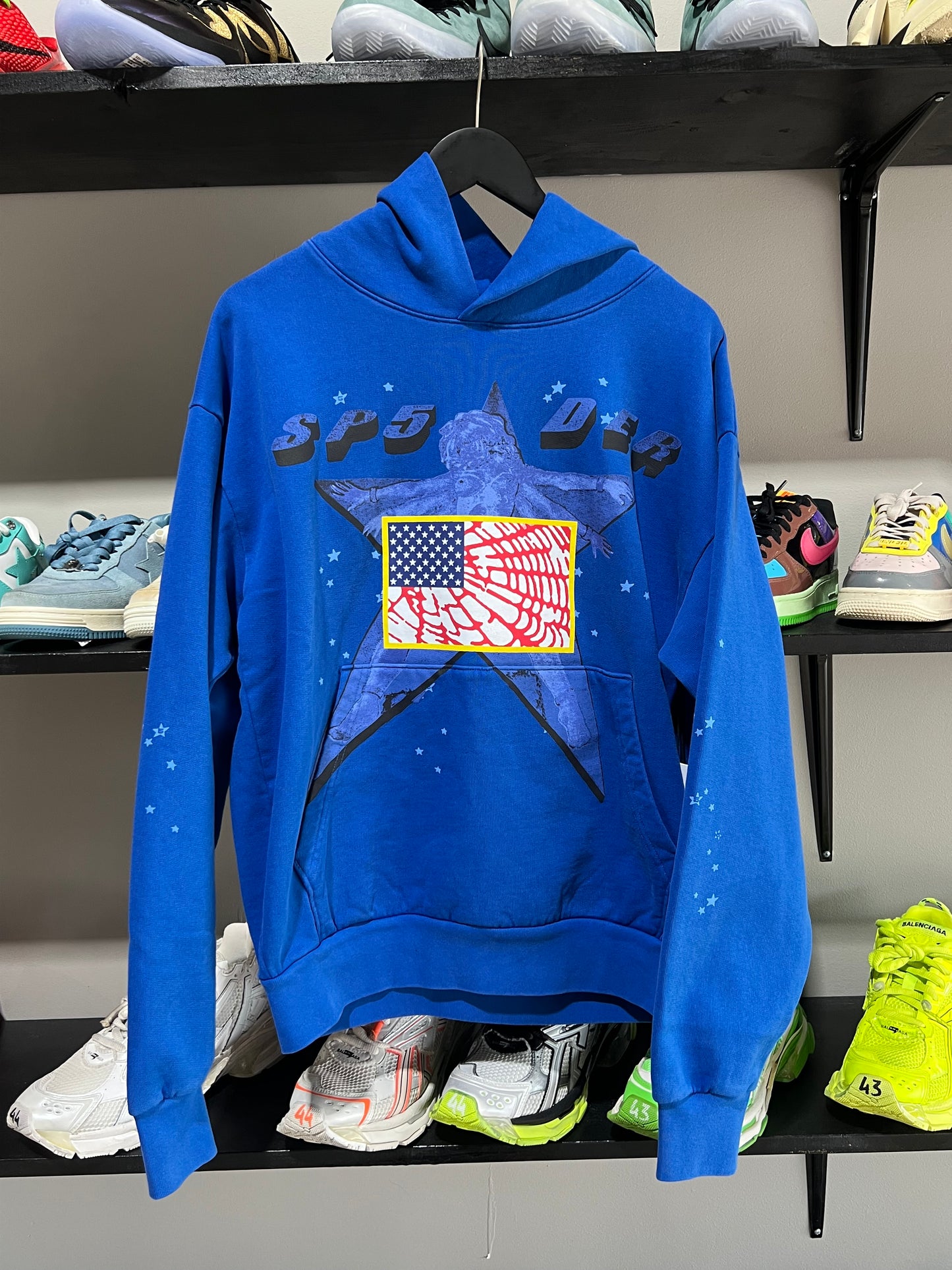 Sp5der Star Girl Blue Hoodie