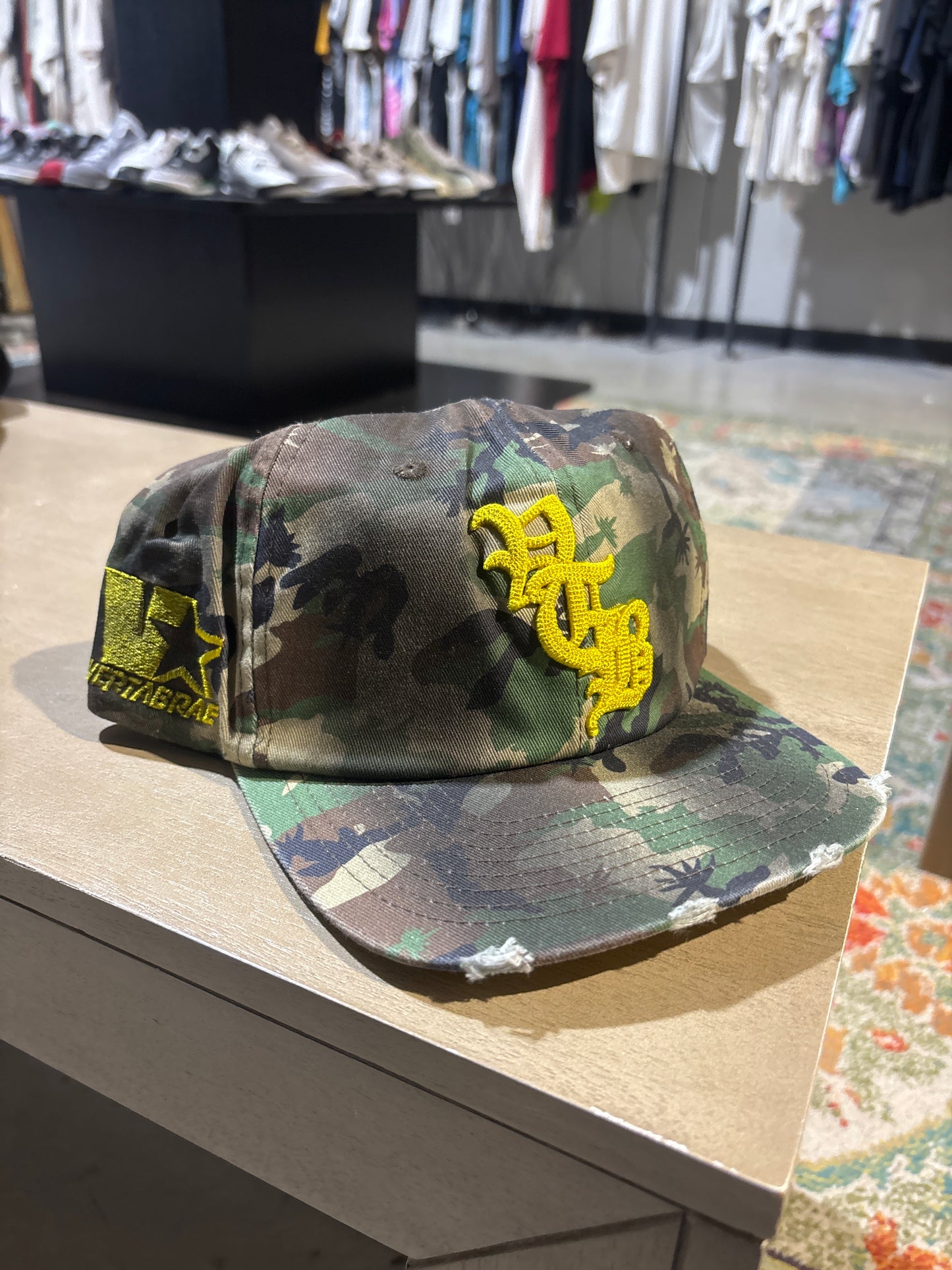 Camo Yellow Vertebrae Snapback