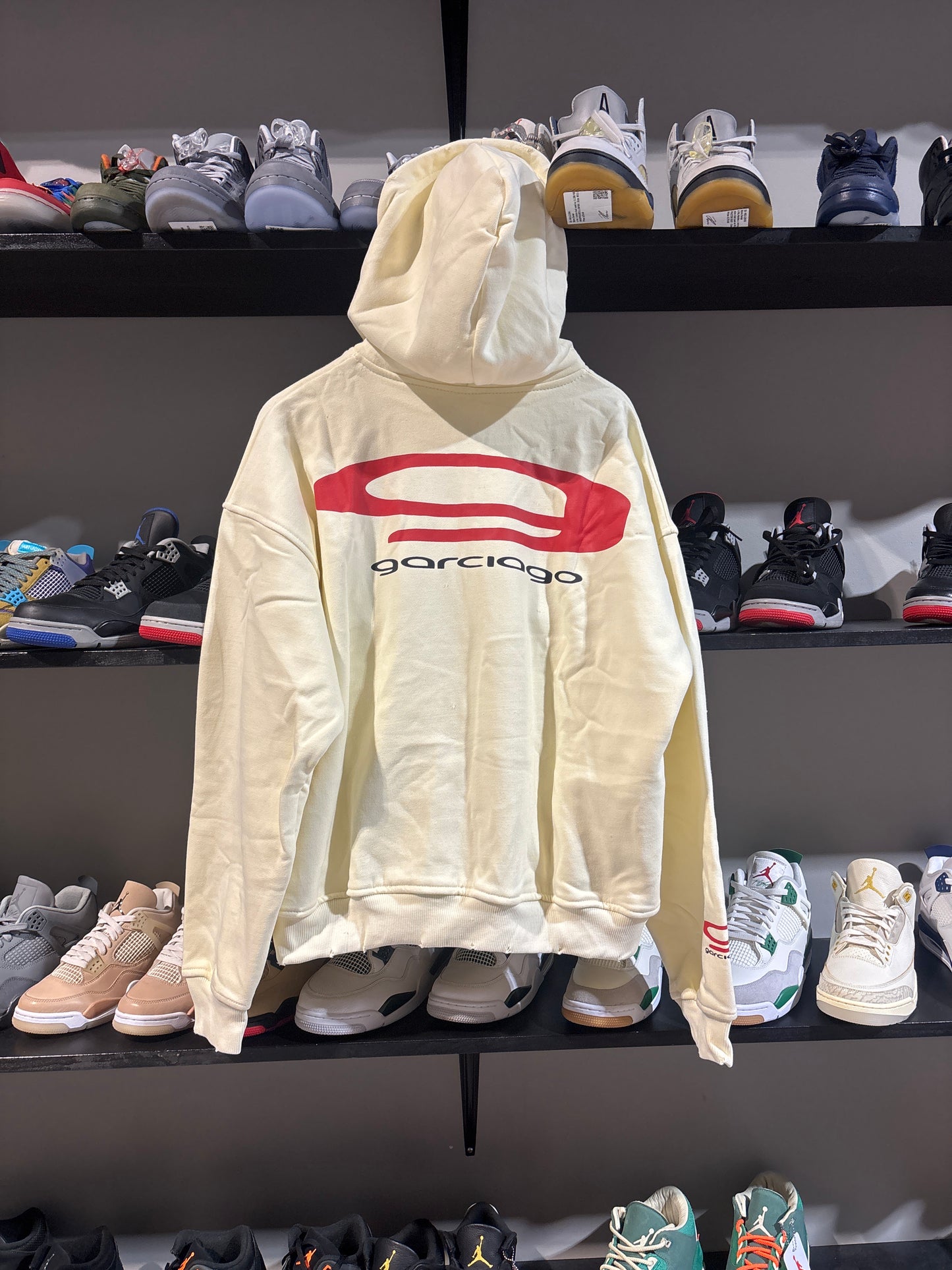 Garciago Cream/Red Zipup Hoodie