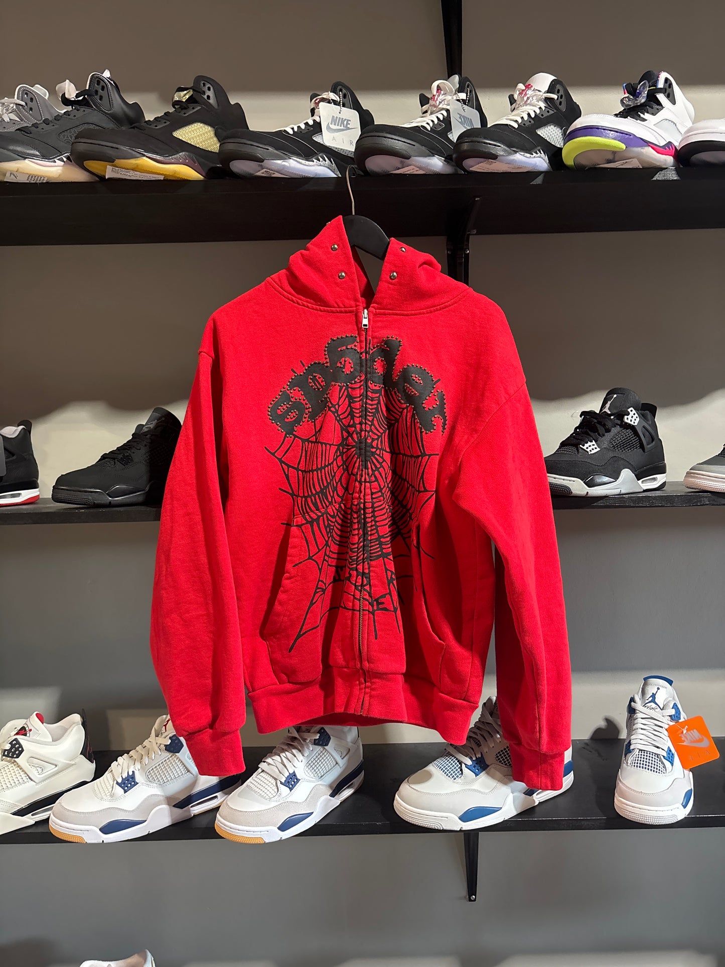 Sp5der Black/Red Zipup Sz S