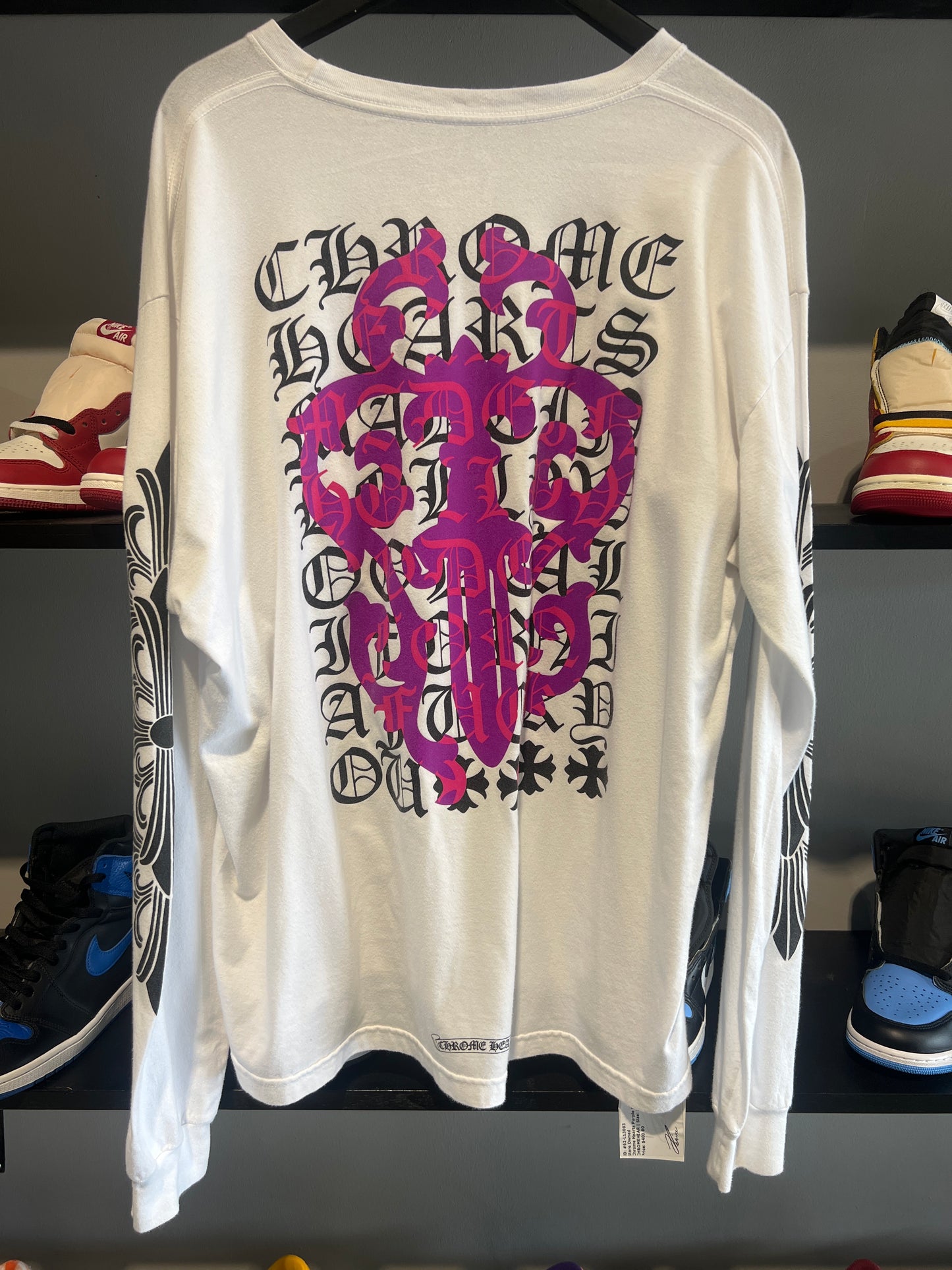 Chrome Hearts Purple Dagger L/S Tee